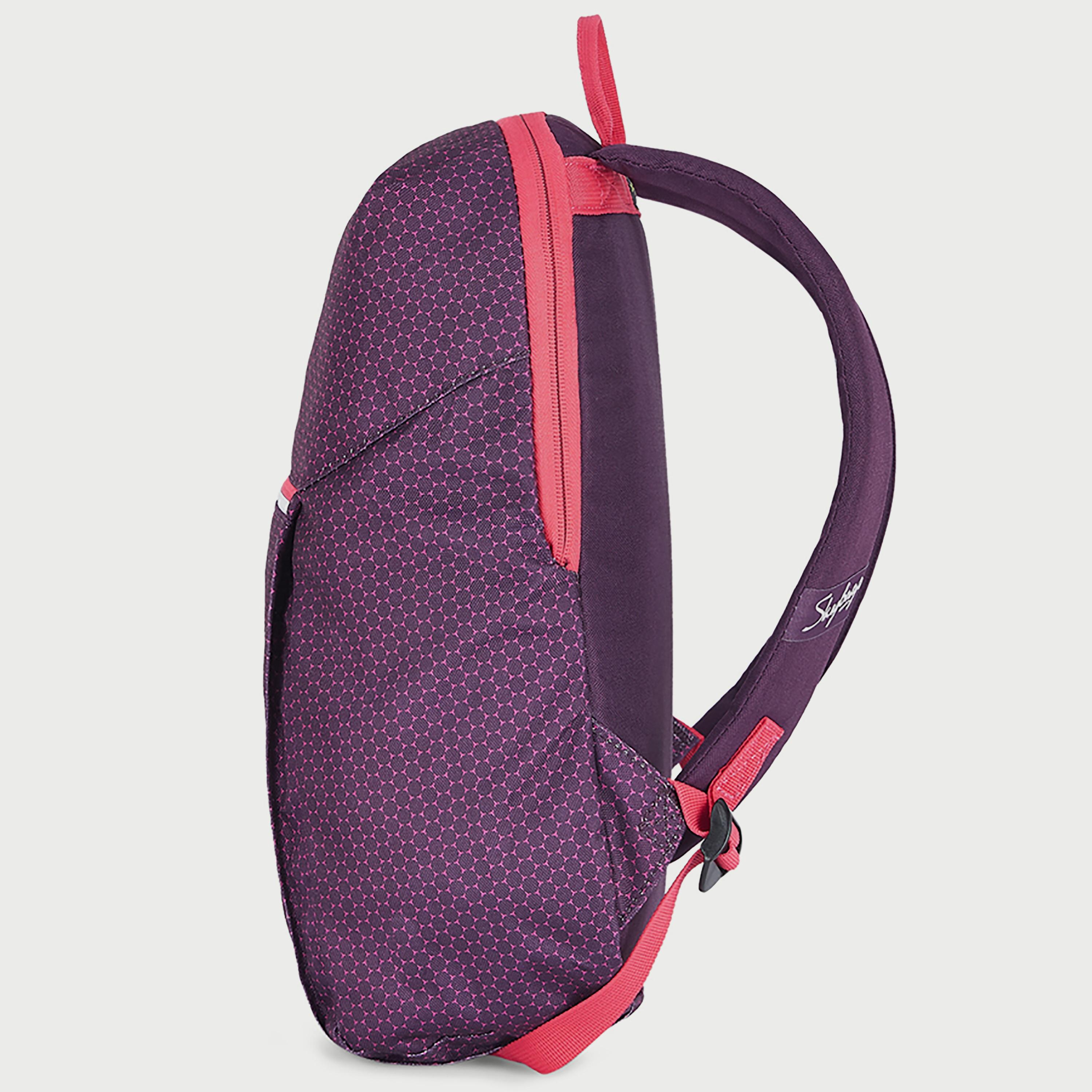 Skybags Printed Backpack with Padded Build-To-Last Straps and Back Panel Zip Closure in Purple-travel-luggagesandbags-backpacks-image-3