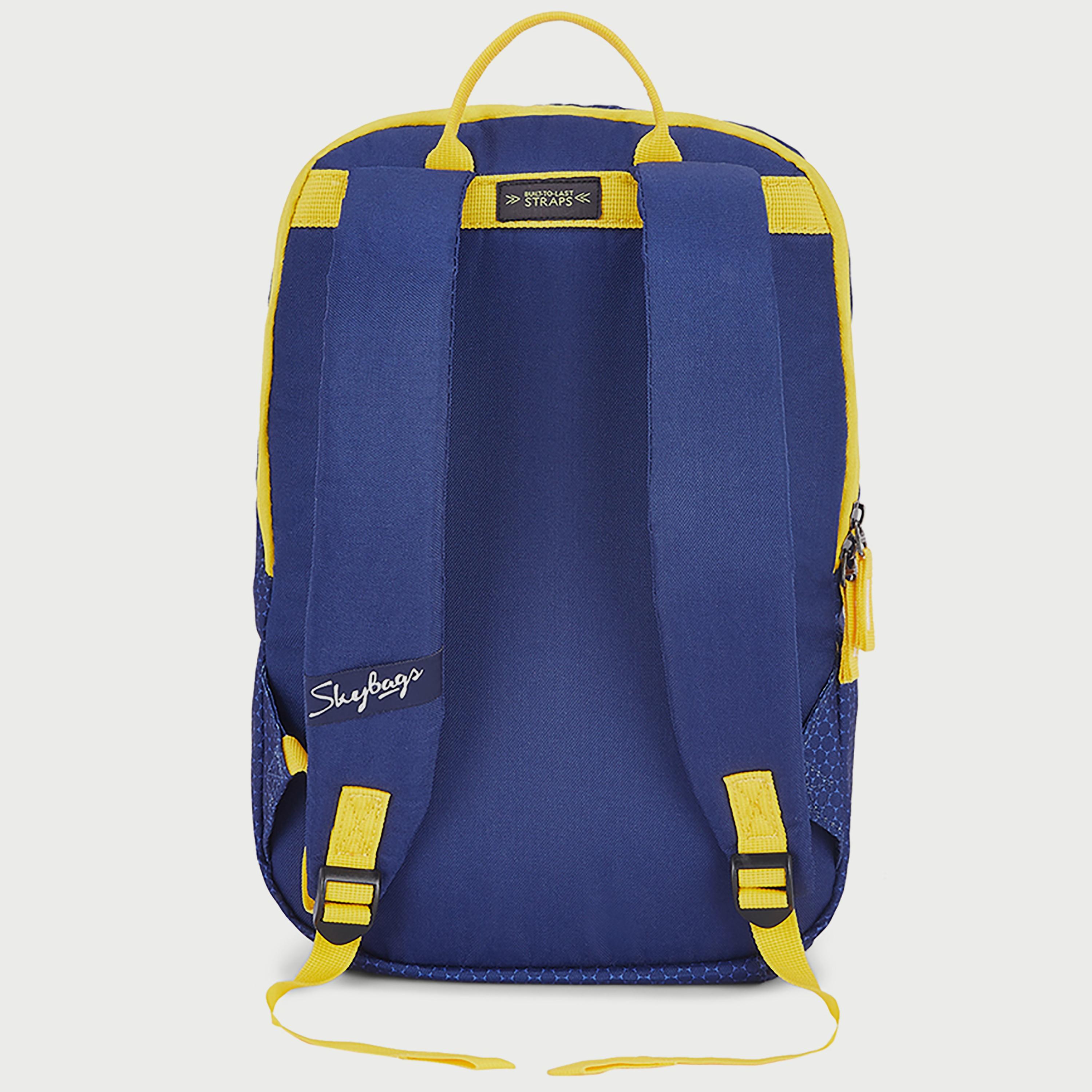 Skybags Printed Backpack with Padded Build-To-Last Straps and Back Panel Zip Closure in Blue-travel-luggagesandbags-backpacks-image-5