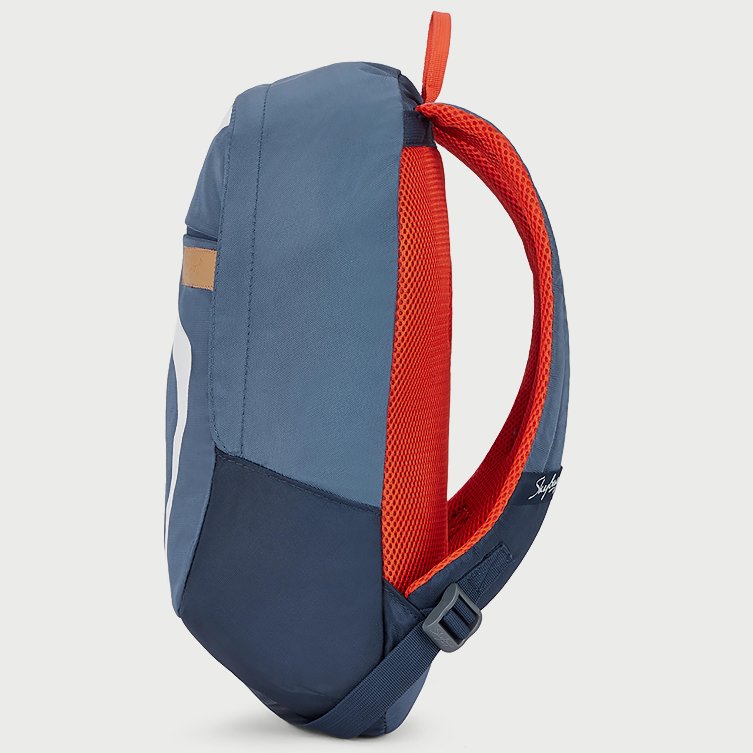 Skybags Printed Backpack with Padded Build-To-Last Straps and Back Panel Zip Closure in Blue-travel-luggagesandbags-backpacks-image-4