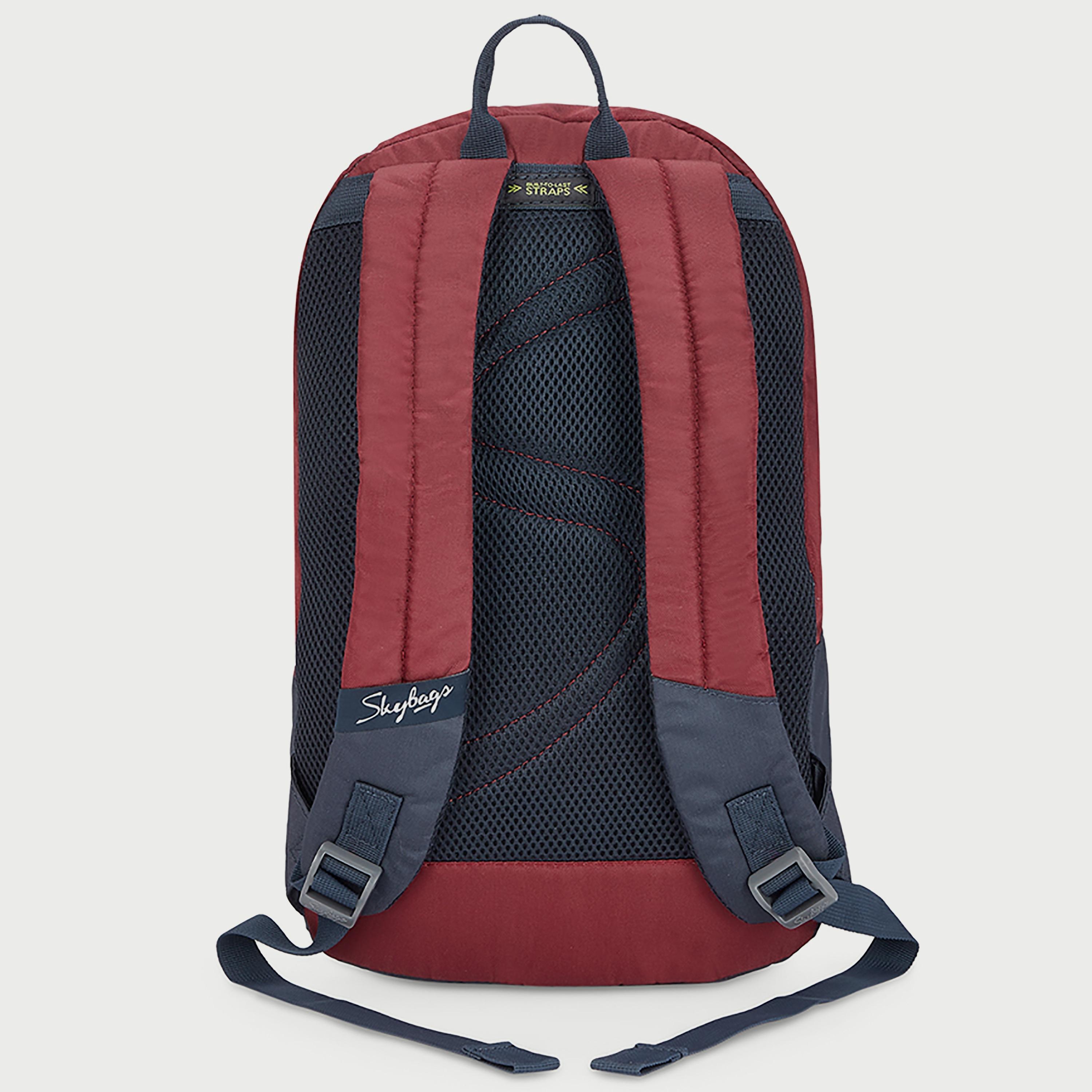 Skybags Printed Backpack with Padded Build-To-Last Straps and Back Panel Zip Closure in Maroon-travel-luggagesandbags-backpacks-image-6