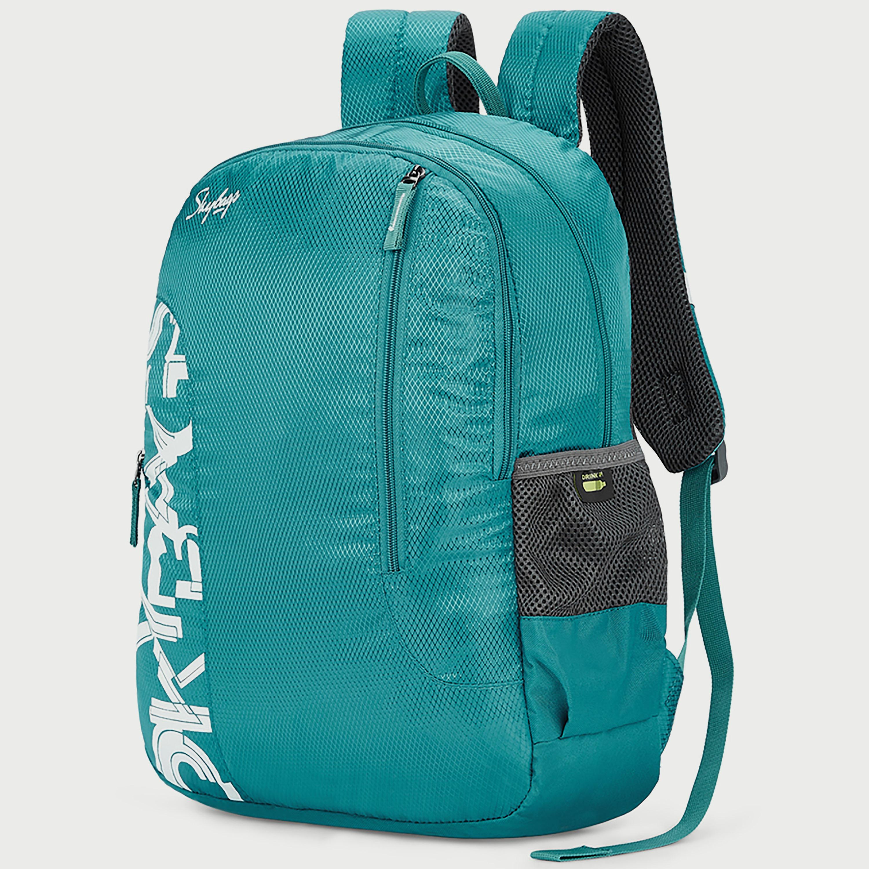 حقيبة ظهر تحمل شعار Skybags مع أشرطة مبطنة تدوم طويلاً ولوحة خلفية بسحاب للإغلاق باللون الأخضر-travel-luggagesandbags-backpacks-image-2