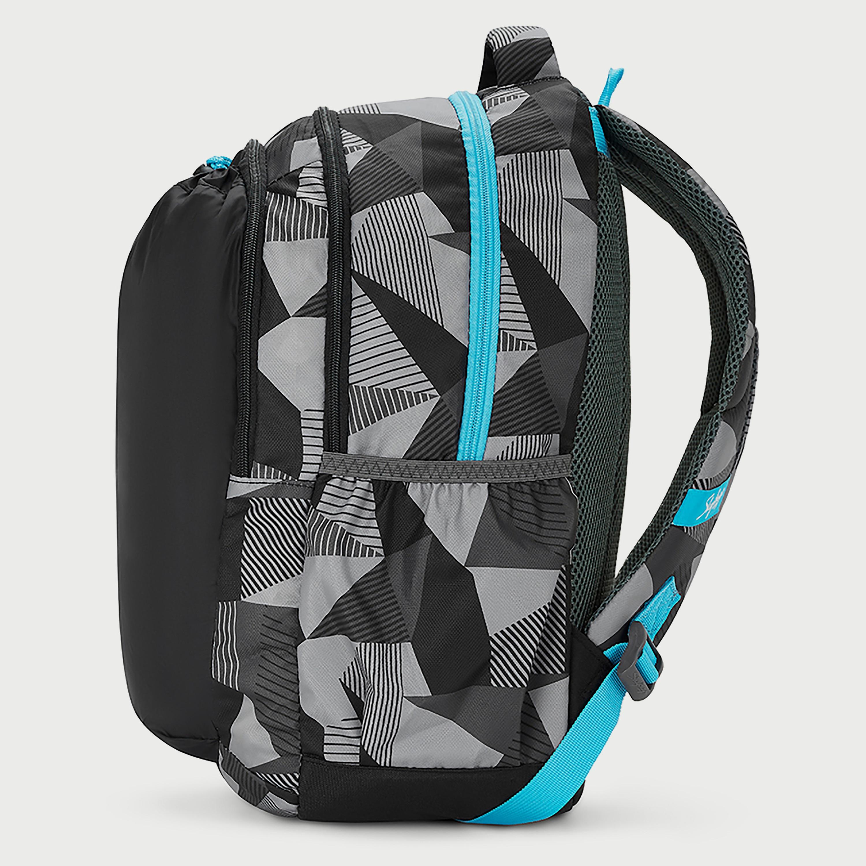 Skybags Logo Backpack with Padded Shoulder Straps and Back Panel Zip Closure in Black-school-bagsandbackpacks-backpacks-image-4