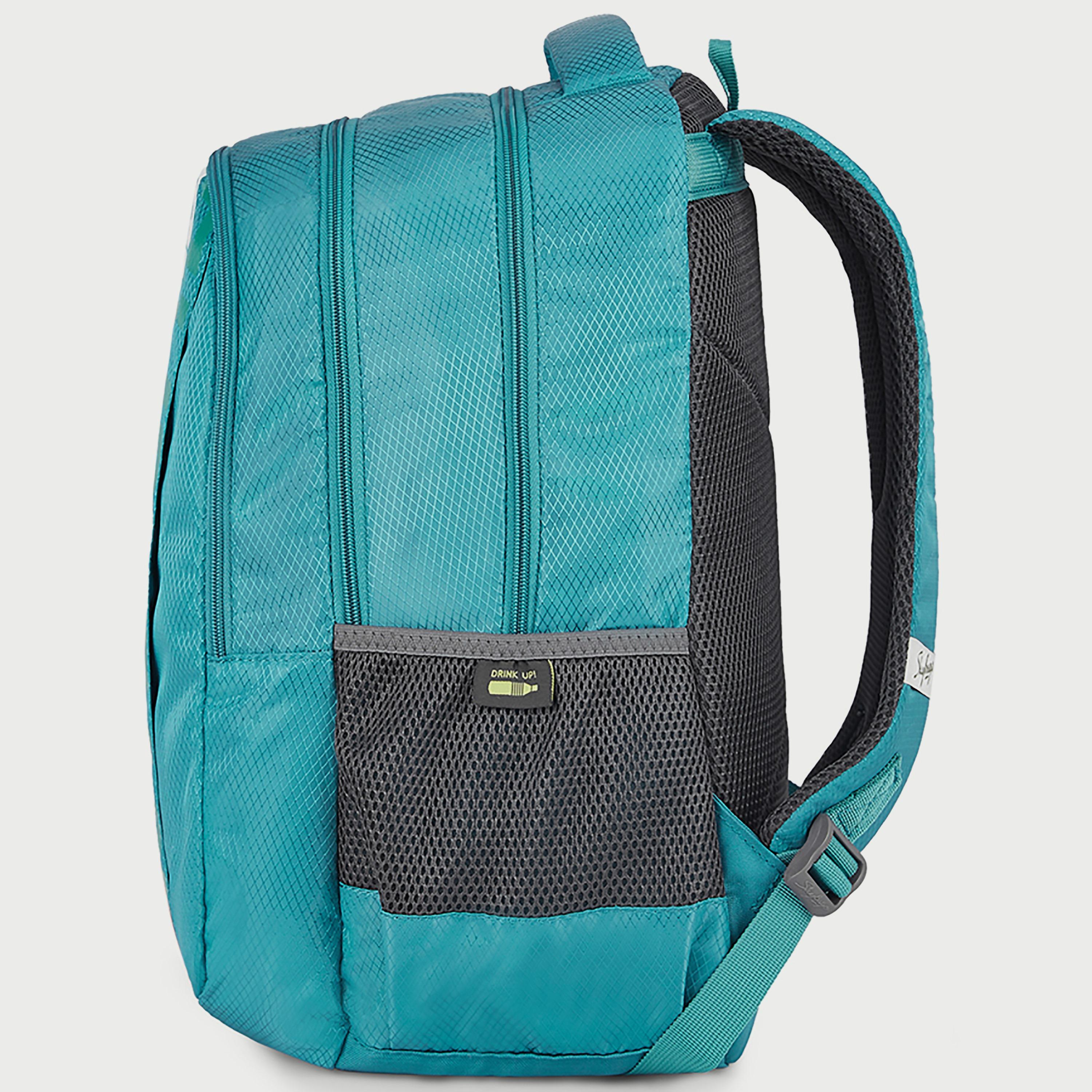 Skybags Printed Backpack with Padded Shoulder Straps and Back Panel Zip Closure in Green-school-bagsandbackpacks-backpacks-image-3