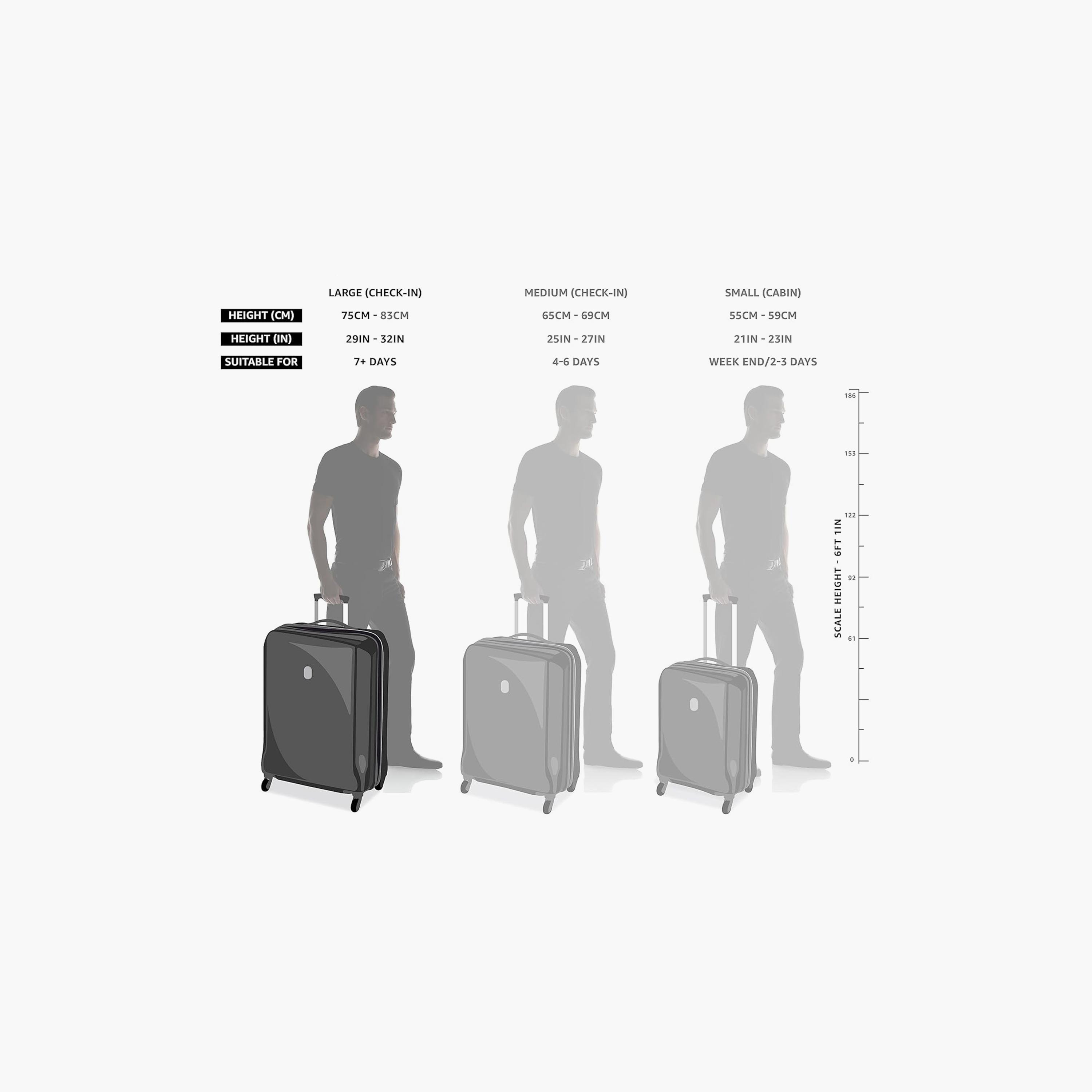 Carlton Men 67 liters Polycarbonate Zip Closure Hard Luggage (67,Red) :  Amazon.in: Fashion