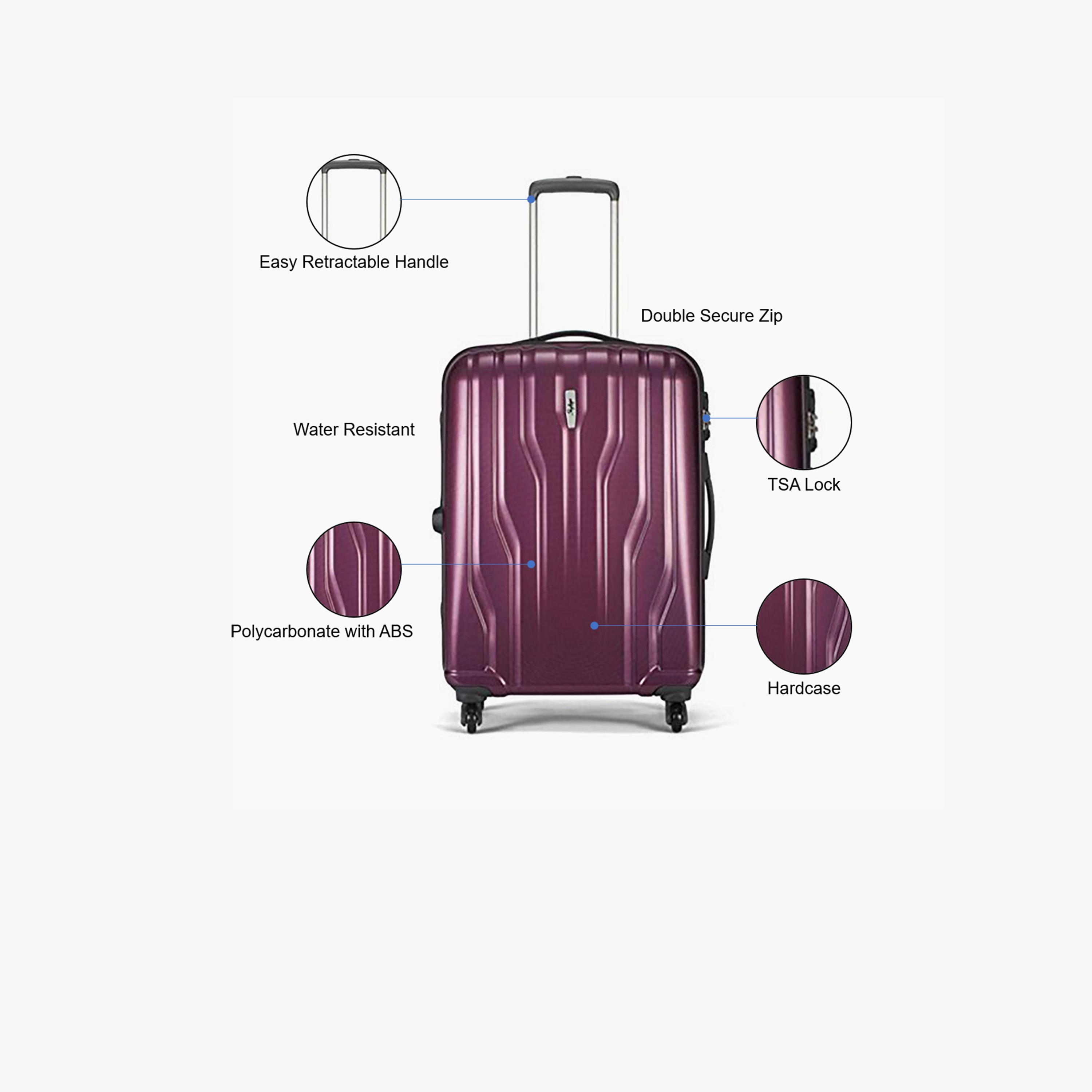 Skybags 57 CM Cabin Textured Hardcase Trolley Bag with Retractable Handle-travel-luggagesandbags-luggage-image-3