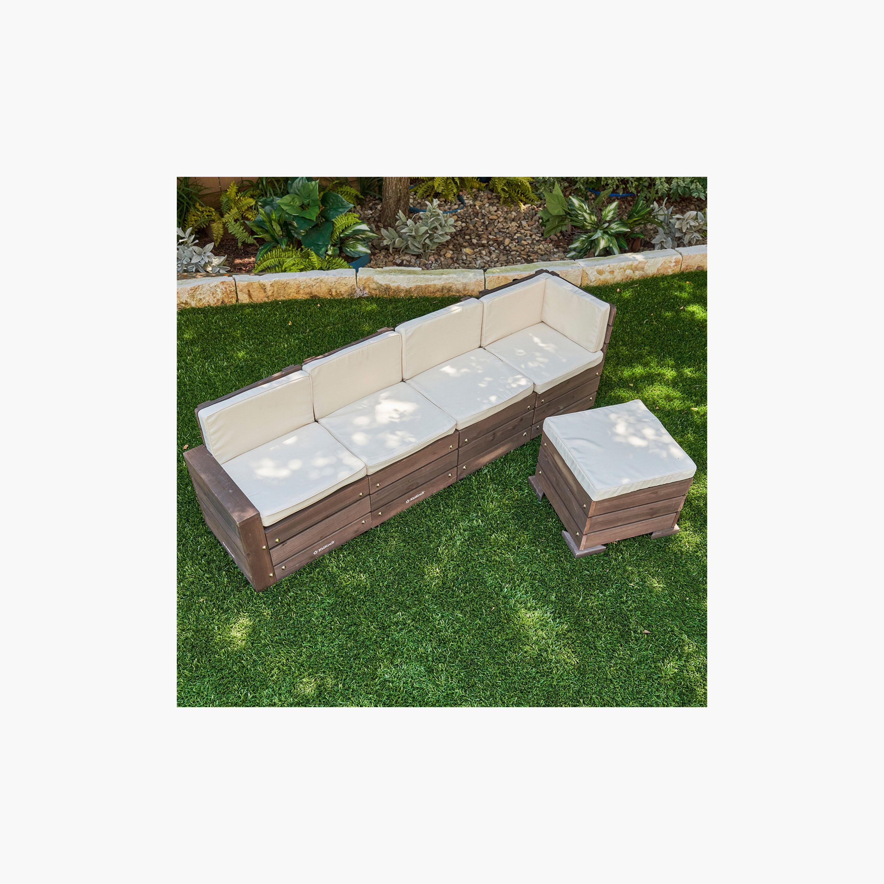 Kidkraft Outdoor Sectional Ottoman and Umbrella Set-baby-nursery-furniture-chairsandtables-image-3