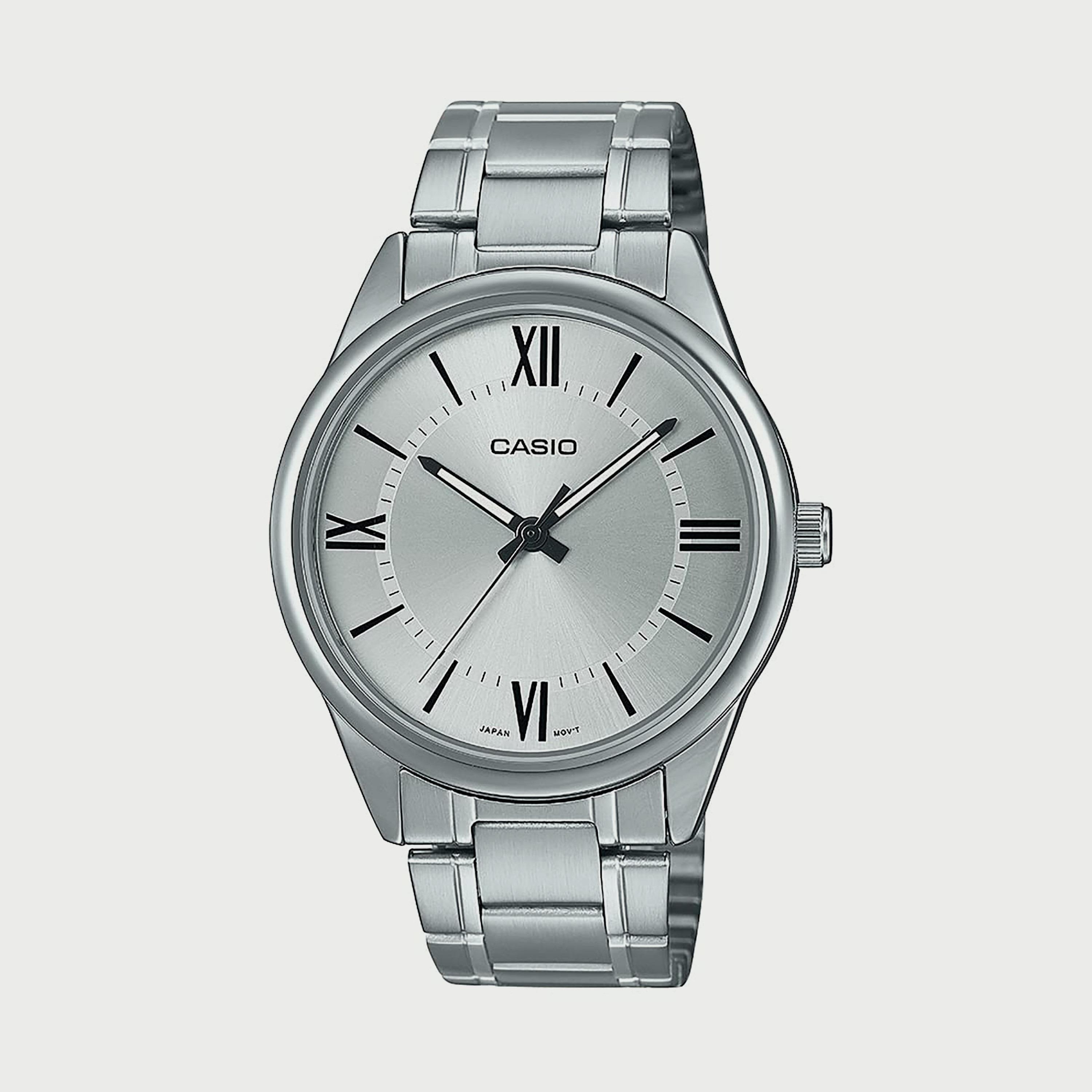 ساعة كاسيو للرجال انالوج فضية بسوار ستانلس ستيل MTP-V005D-7B5UDF-men-watchesandjewellery-watches-image-1
