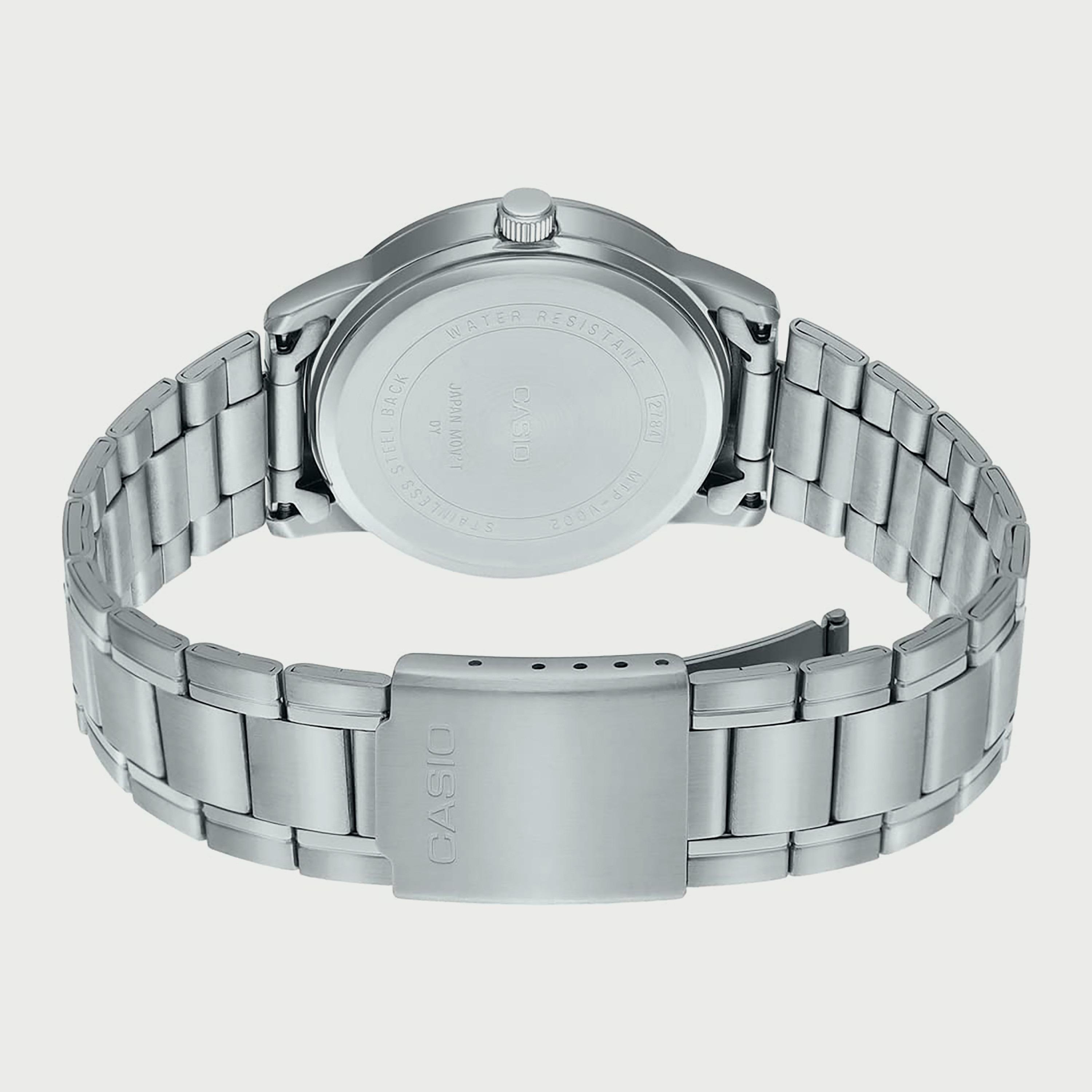 Casio Men's Silver Analog Stainless Steel Strap Watch MTP-V005D-7B5UDF-men-watchesandjewellery-watches-image-3