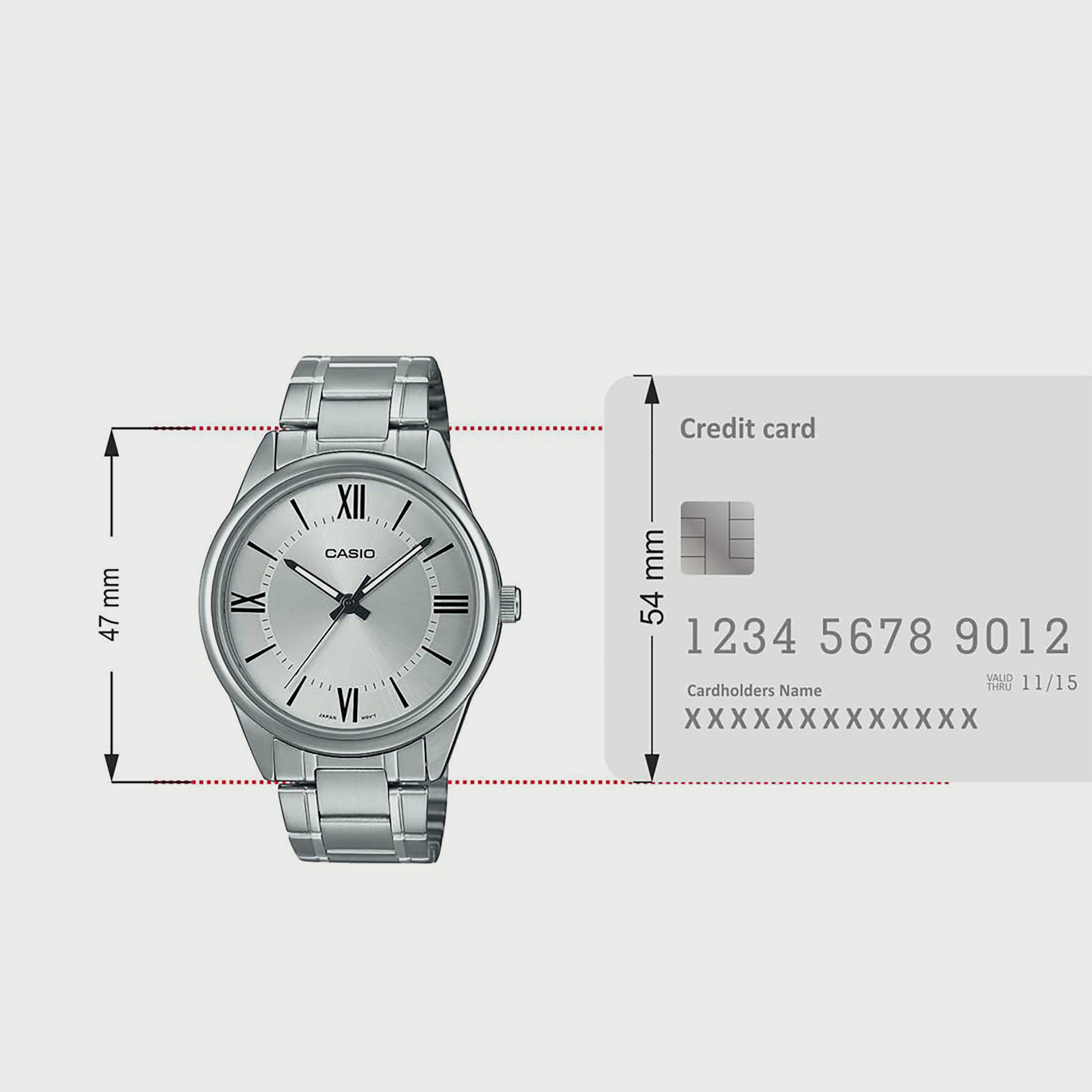 ساعة كاسيو للرجال انالوج فضية بسوار ستانلس ستيل MTP-V005D-7B5UDF-men-watchesandjewellery-watches-image-5