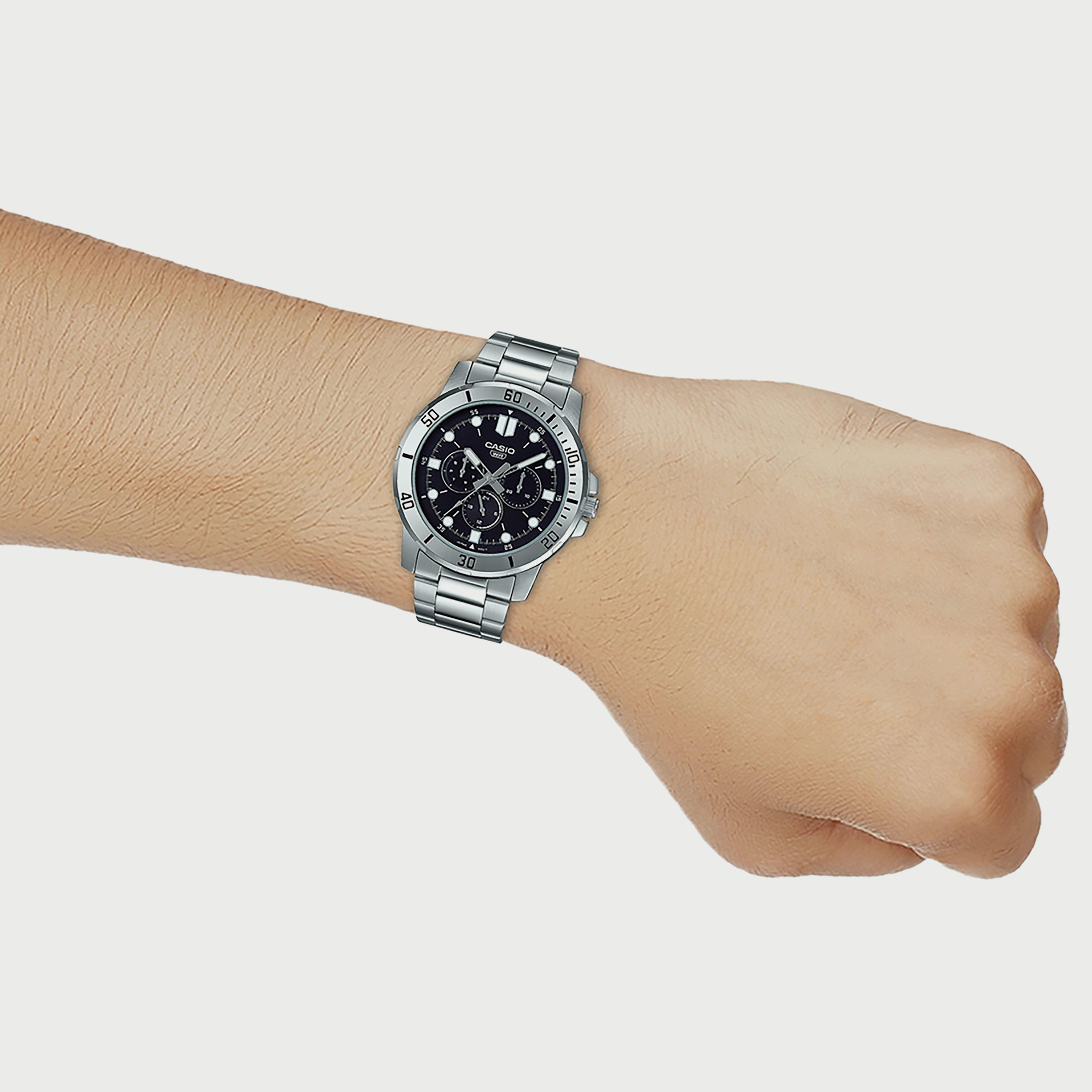 ساعة للرجال فضية انالوج بسوار ستانلس ستيل من كاسيو MTP-VD300D-1EUDF-men-watchesandjewellery-watches-image-5