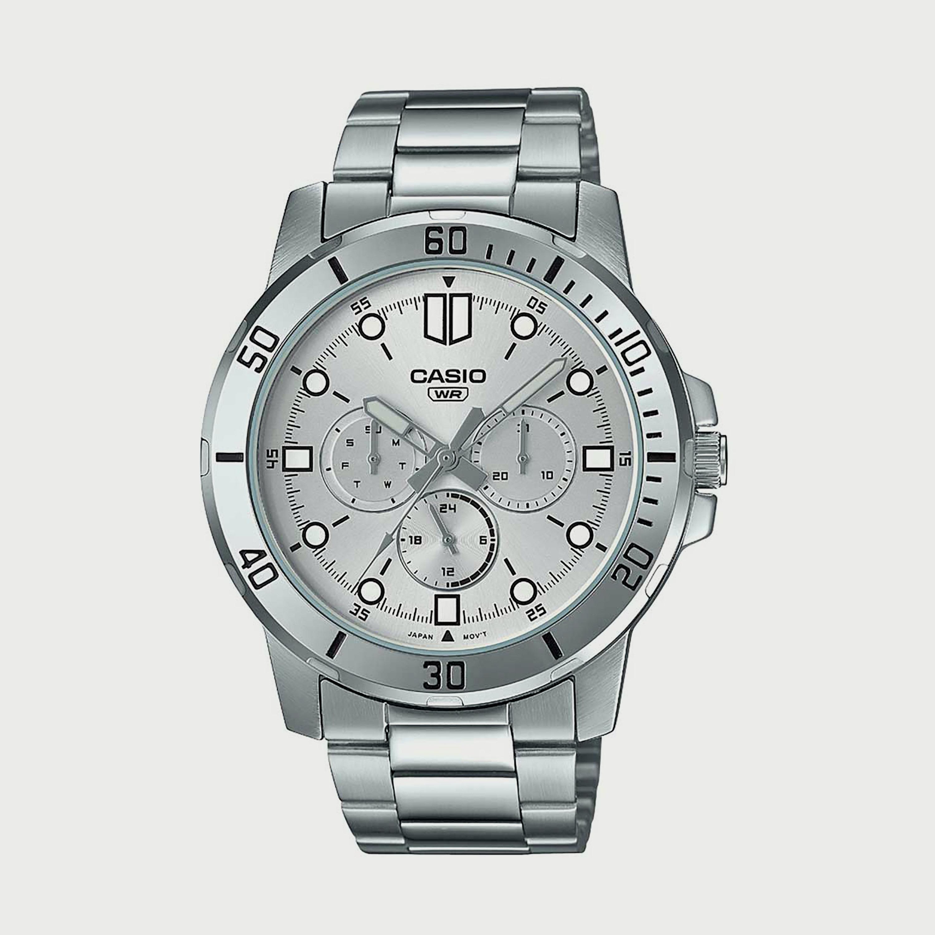 Casio Men's Silver Analog Stainless Steel Strap Watch MTP-VD300D-7EUDF-men-watchesandjewellery-watches-image-1
