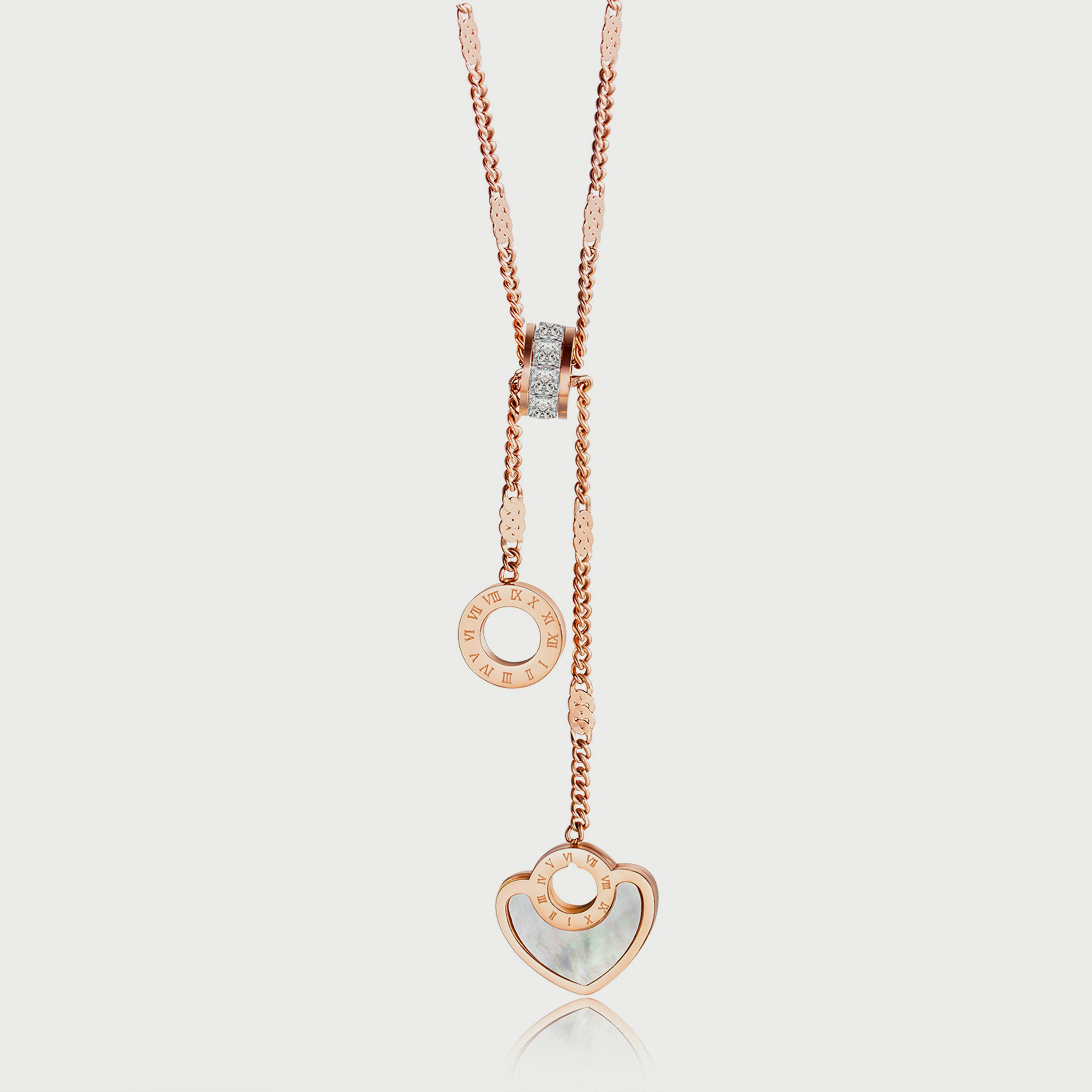 لي كوبر قلادة نسائي من الستانلس ستيل من الذهب الوردي - LC.N.01004.420-women-watchesandjewellery-jewellery-necklacesandpendants-image-1