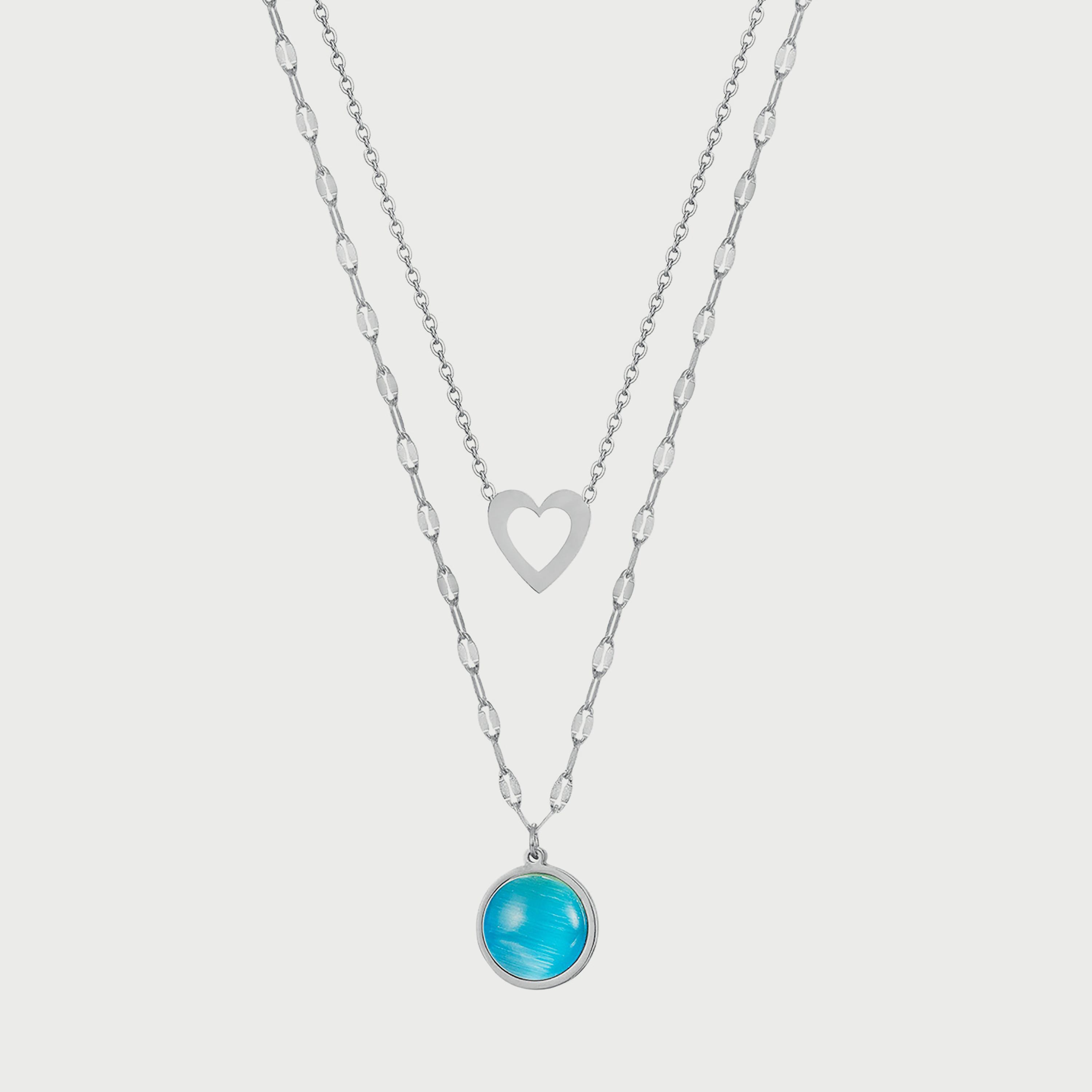 قلادة من الفضة والستانلس ستيل للنساء من لي كوبر - LC.N.01225.390-women-watchesandjewellery-jewellery-necklacesandpendants-image-1