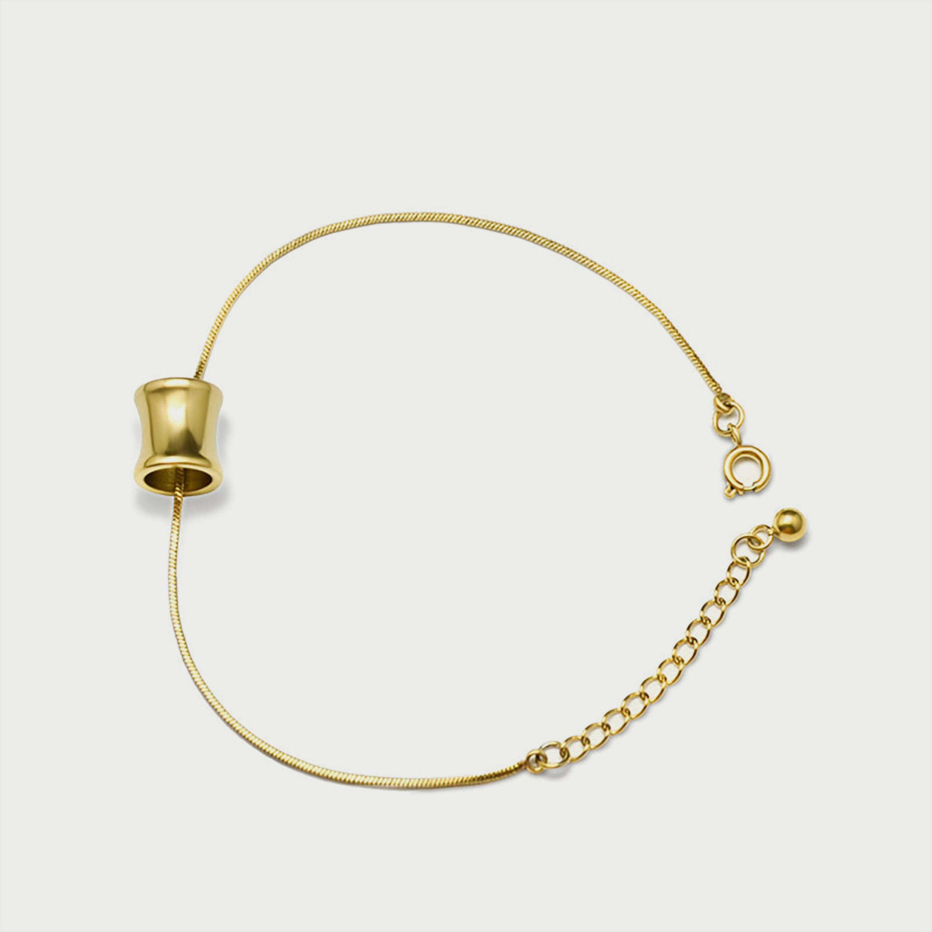 طقم قلادة وسوار ذهبي من الستانلس ستيل للنساء من لي كوبر - LC.S.01264.110-women-watchesandjewellery-jewellery-jewellerysets-image-2