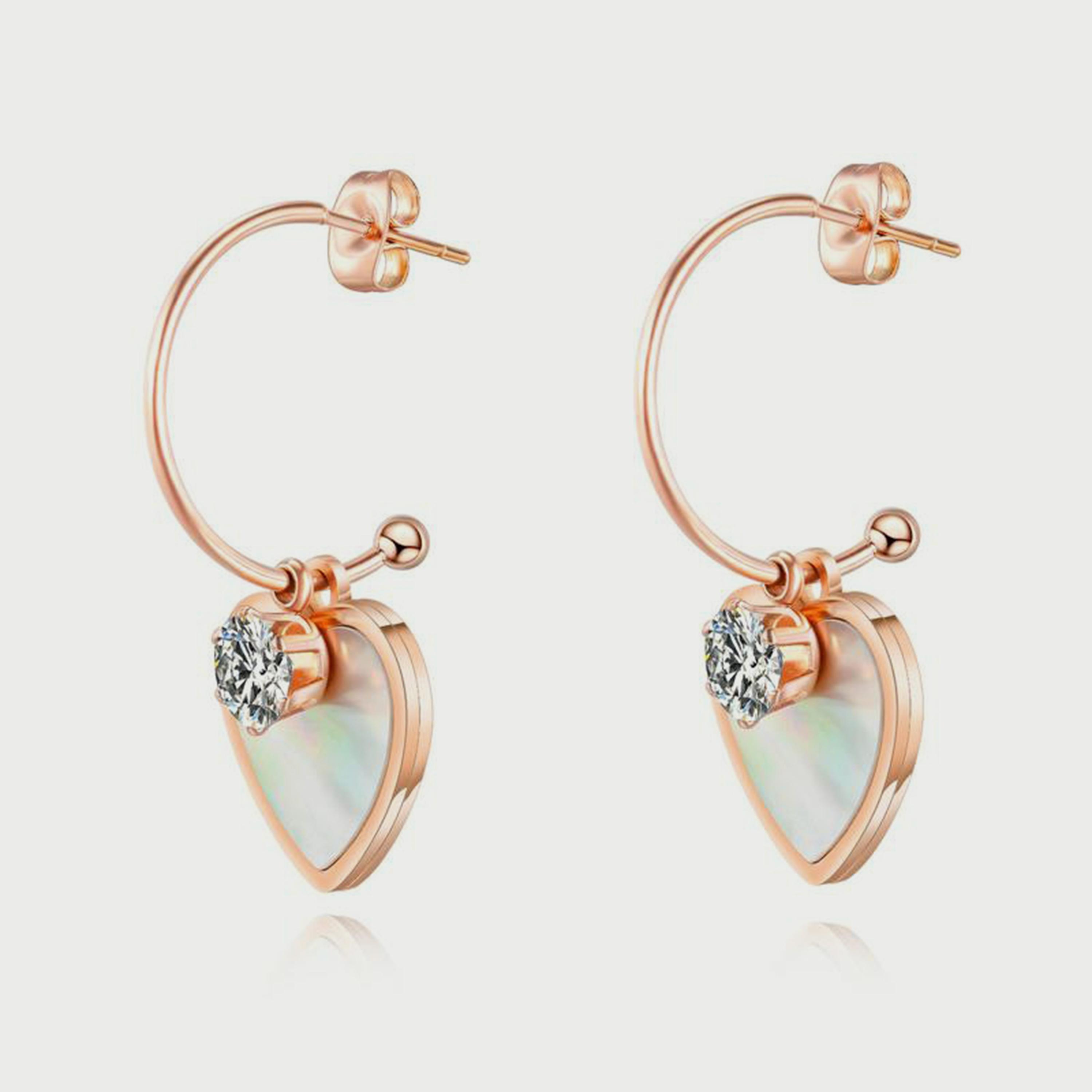 لي كوبر أقراط نسائية من الستانلس ستيل من الذهب الوردي - LC.E.01077.420-women-watchesandjewellery-jewellery-earrings-image-1
