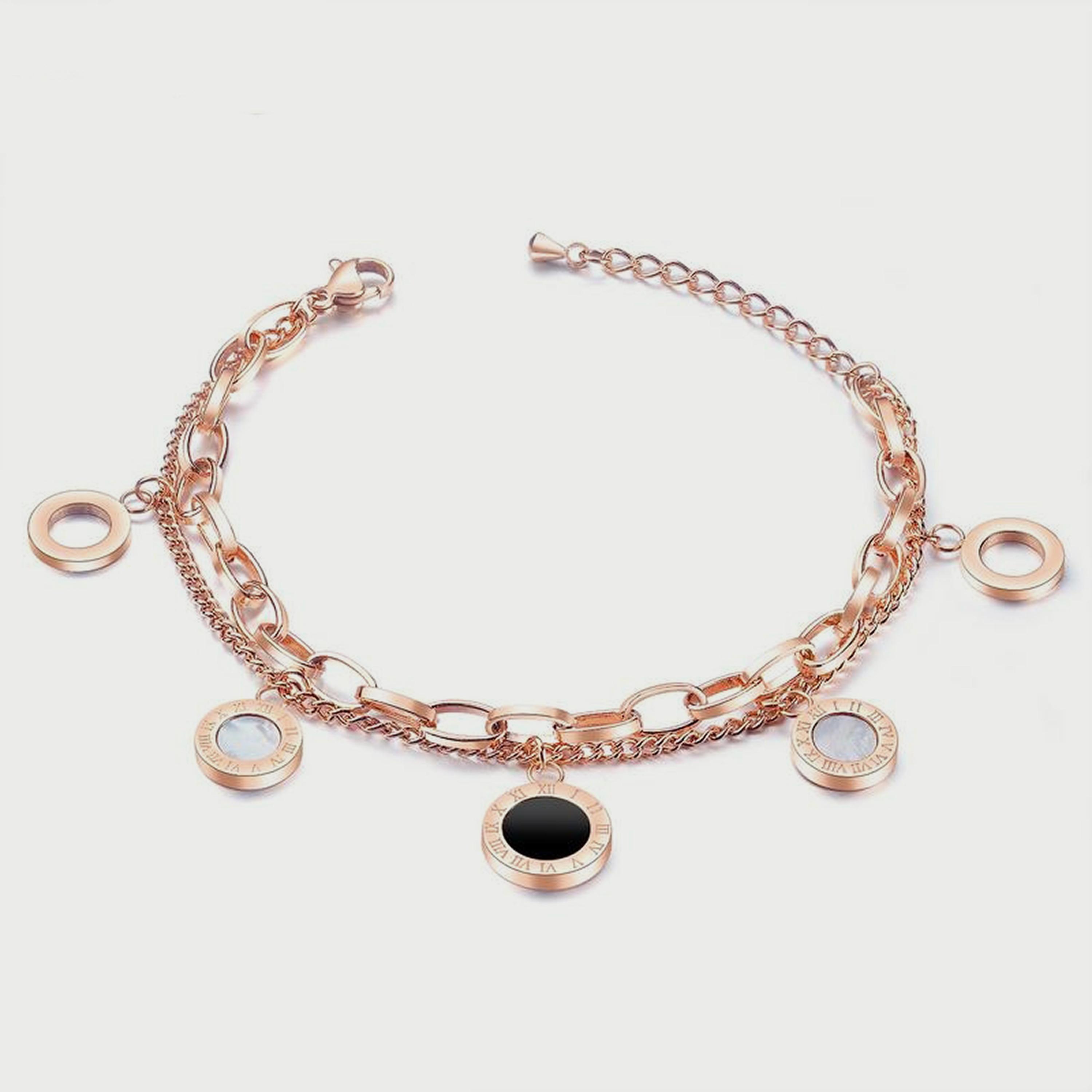 سوار للنساء من لي كوبر مصنوع من الستانلس ستيل باللون الذهبي الوردي - LC.B.01028.450-women-watchesandjewellery-jewellery-banglesandbracelets-image-1