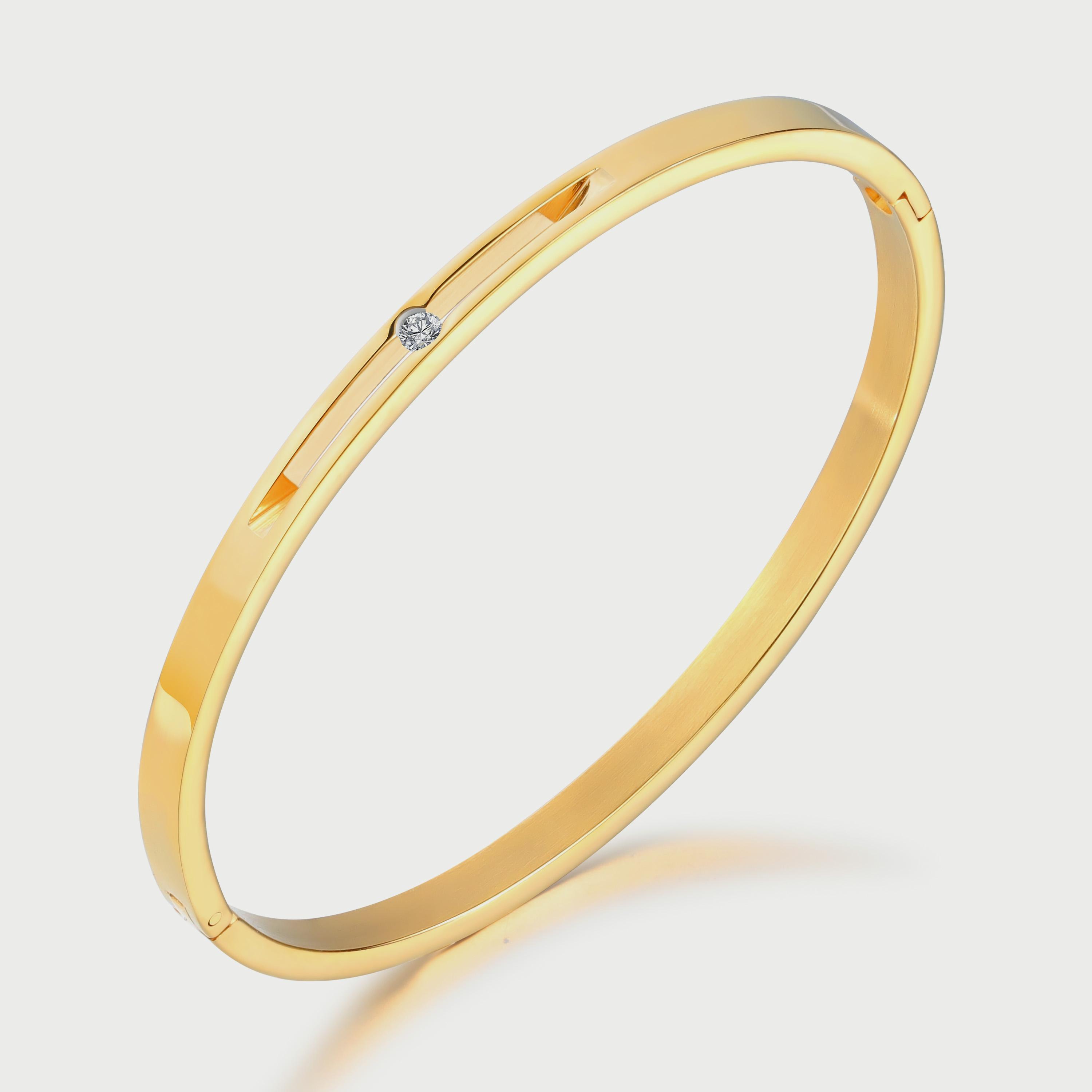 Lee Cooper Women's Stainless Steel Gold Bracelet - LC.B.01248.110-women-watchesandjewellery-jewellery-banglesandbracelets-image-1