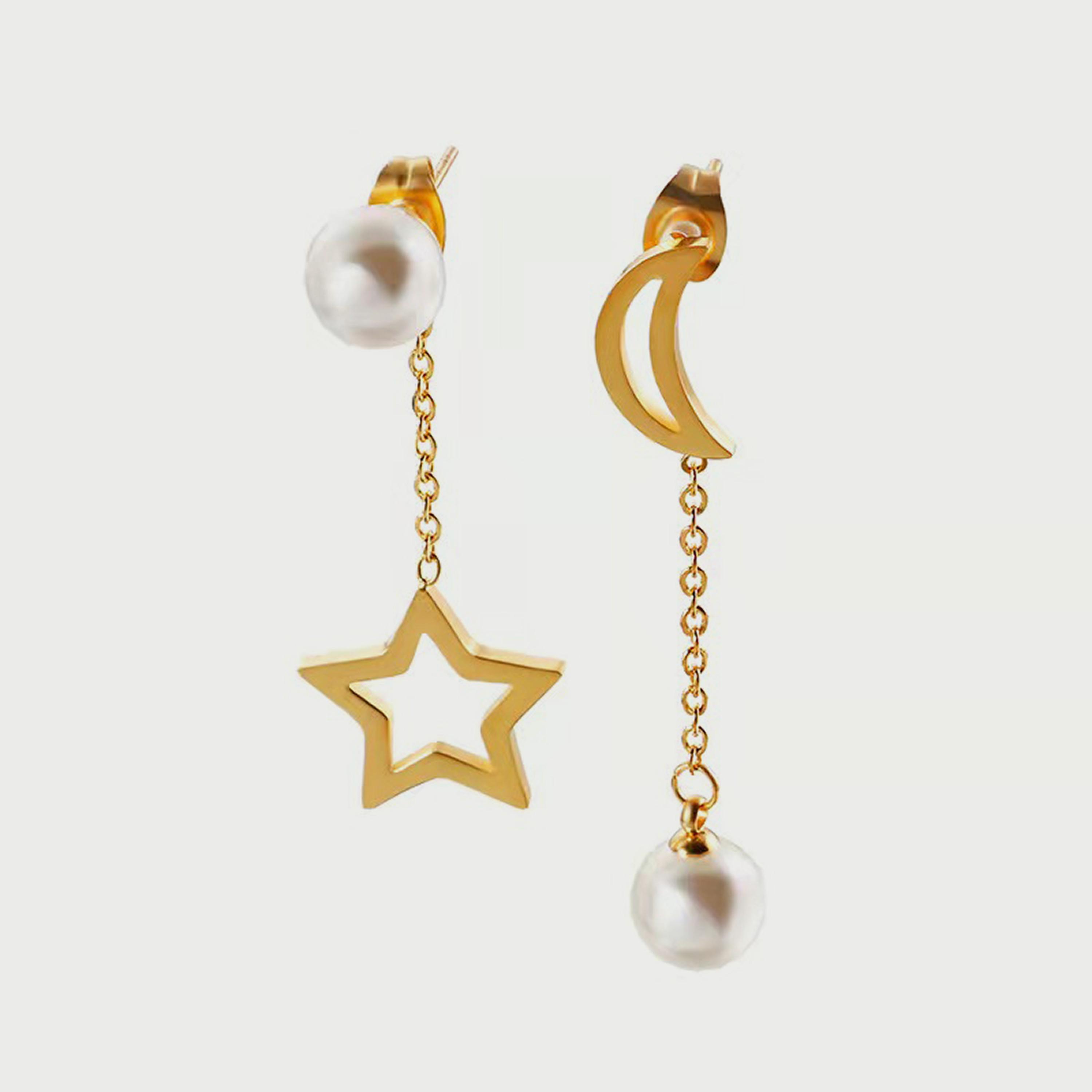 لي كوبر أقراط نسائية من الستانلس ستيل ذهب من اللؤلؤ - LC.E.01060.110-women-watchesandjewellery-jewellery-earrings-image-1