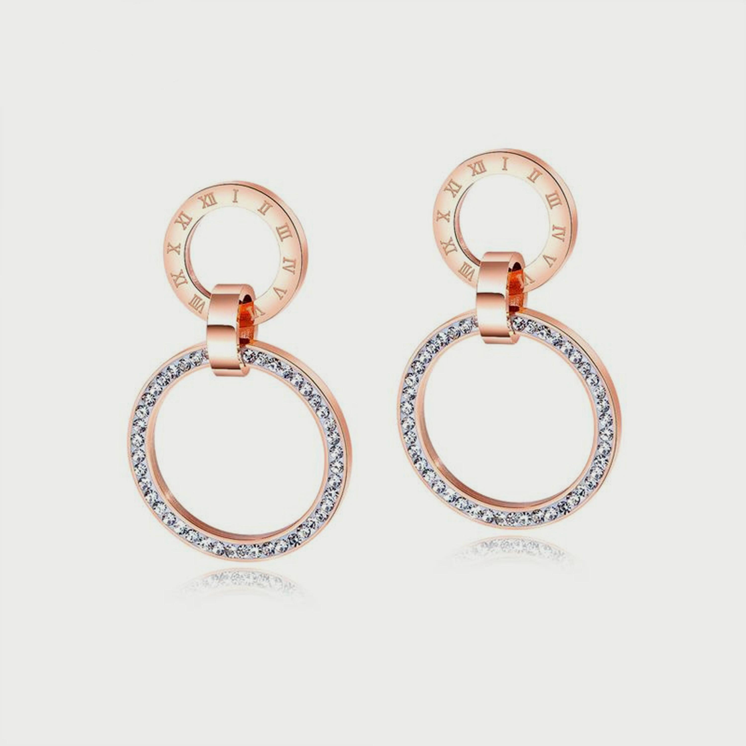 لي كوبر أقراط نسائية من الستانلس ستيل من الذهب الوردي - LC.E.01063.440-women-watchesandjewellery-jewellery-earrings-image-1