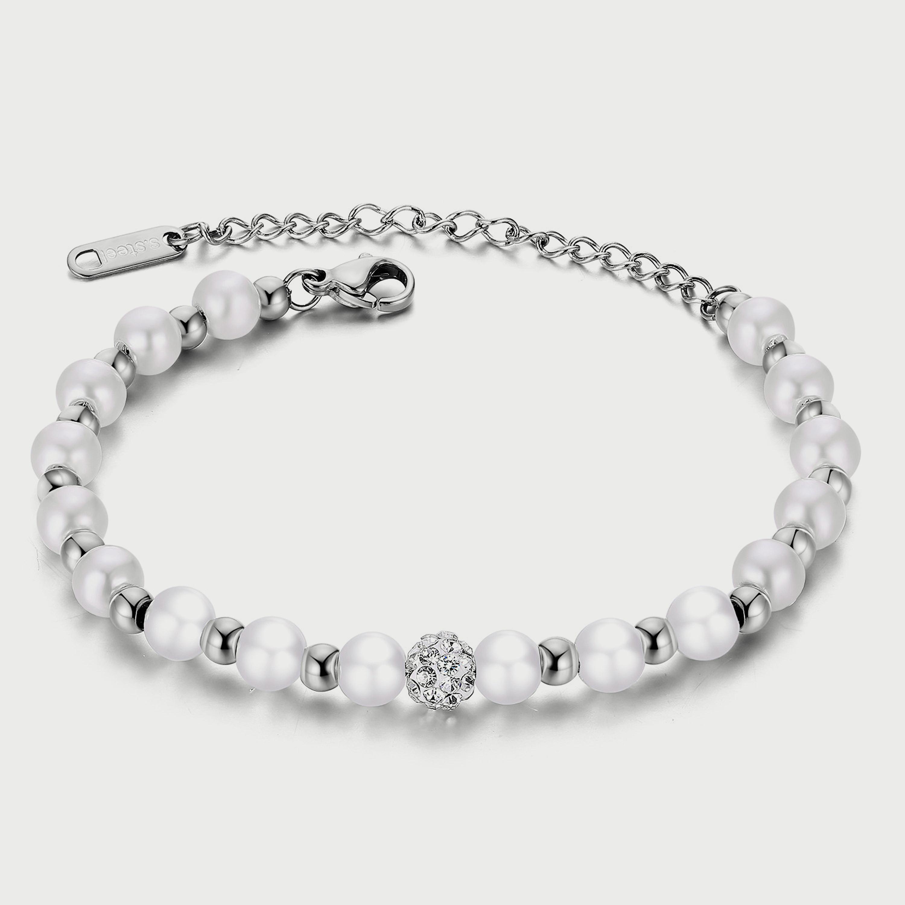 لي كوبر سوار لؤلؤي فضي من الستانلس ستيل للنساء - LC.B.01025.320-women-watchesandjewellery-jewellery-banglesandbracelets-image-1