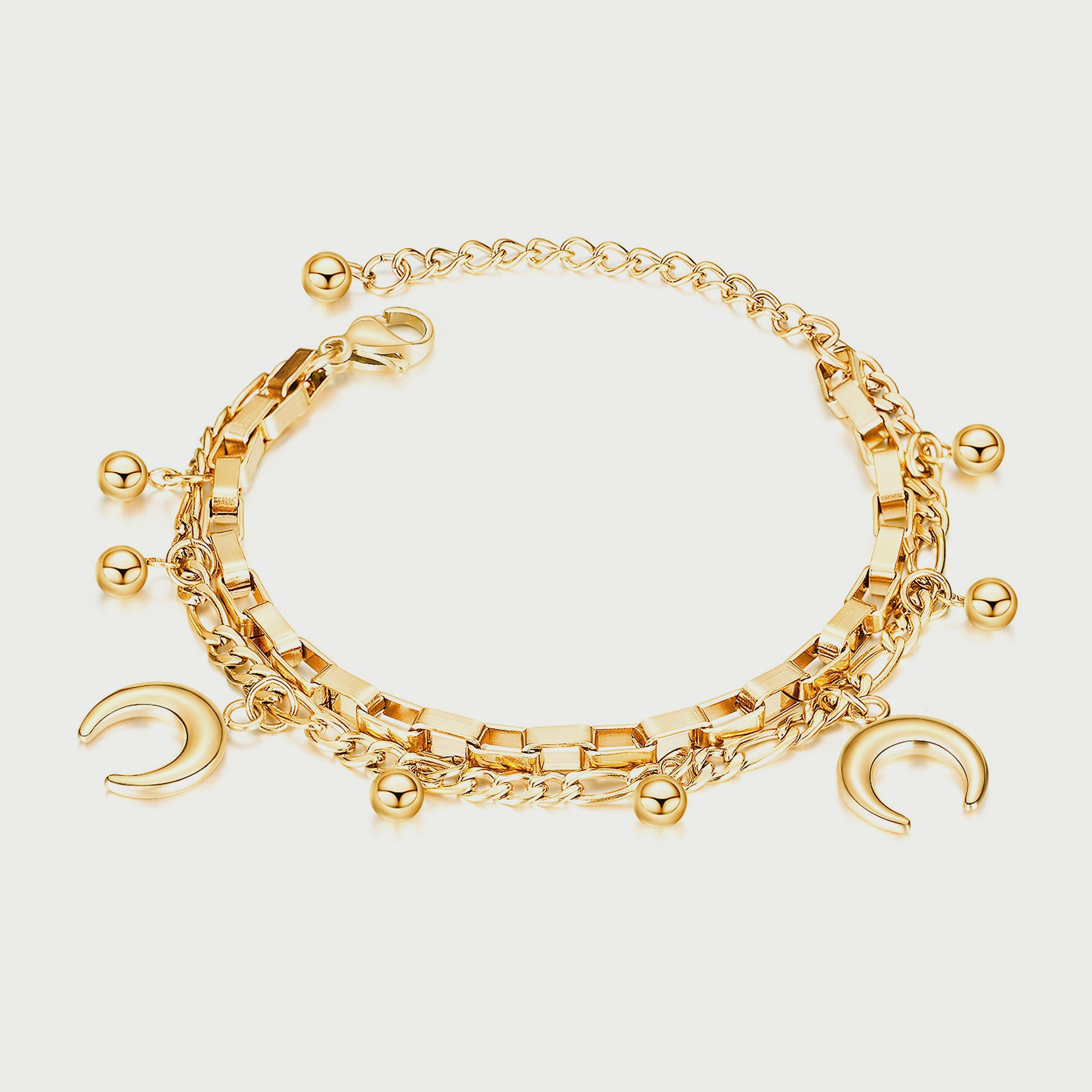 لي كوبر سوار سحر ذهبي من الستانلس ستيل للنساء - LC.B.01032.110-women-watchesandjewellery-jewellery-banglesandbracelets-image-1