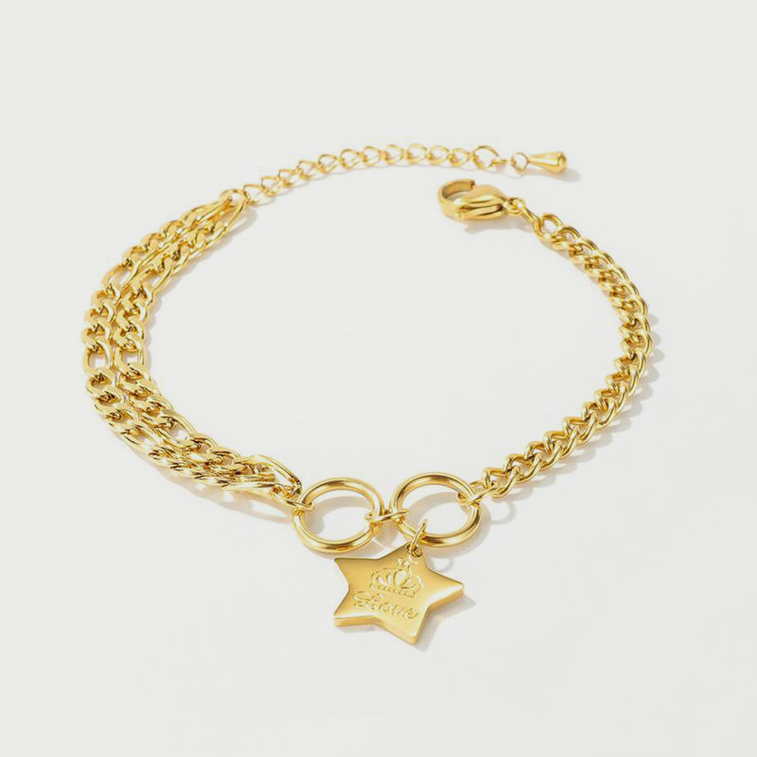 سوار من الستانلس ستيل باللون الذهبي للنساء من لي كوبر - LC.B.01095.110-women-watchesandjewellery-jewellery-banglesandbracelets-image-1