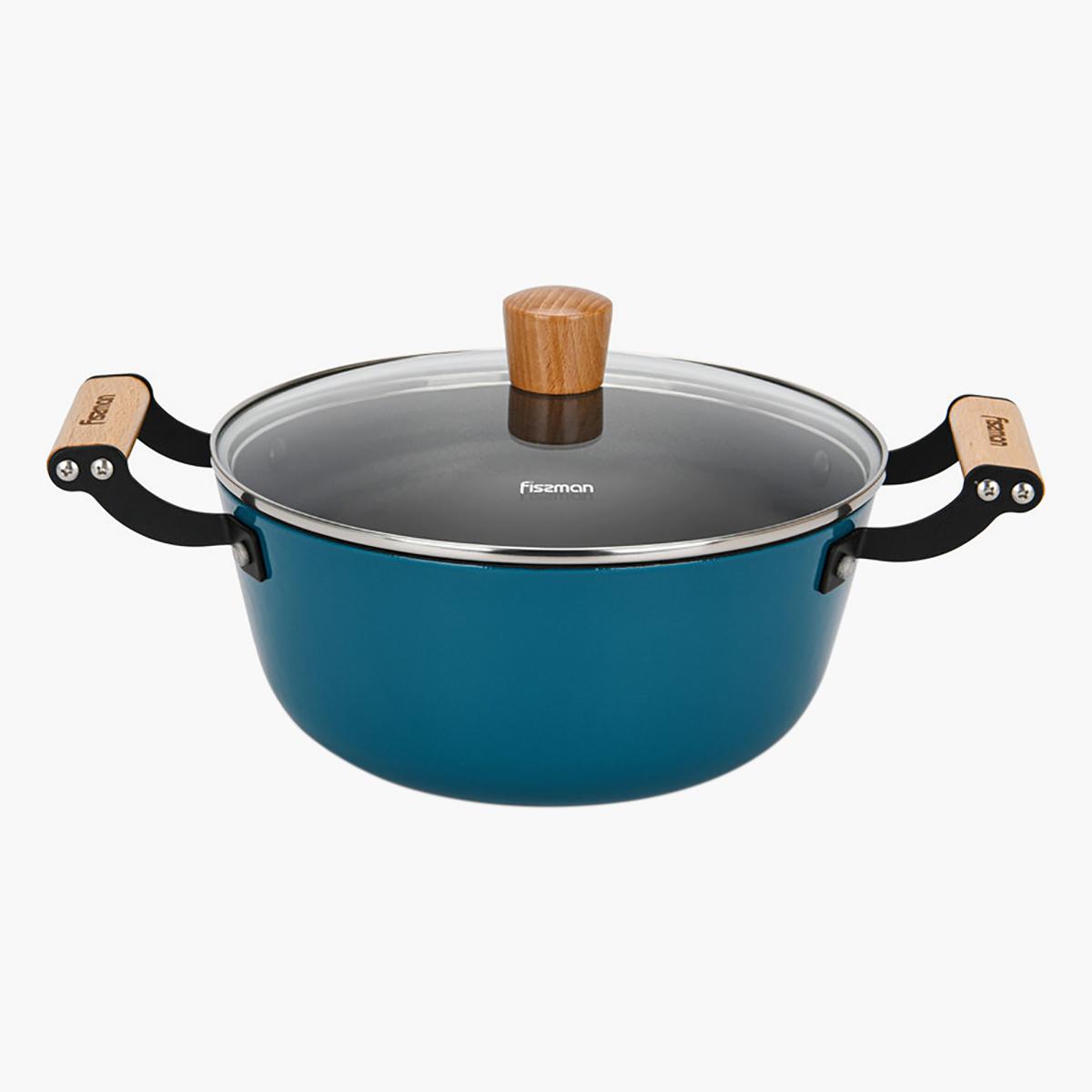 Fissman Seagreen Cast Iron Stockpot with Lid - 4 L