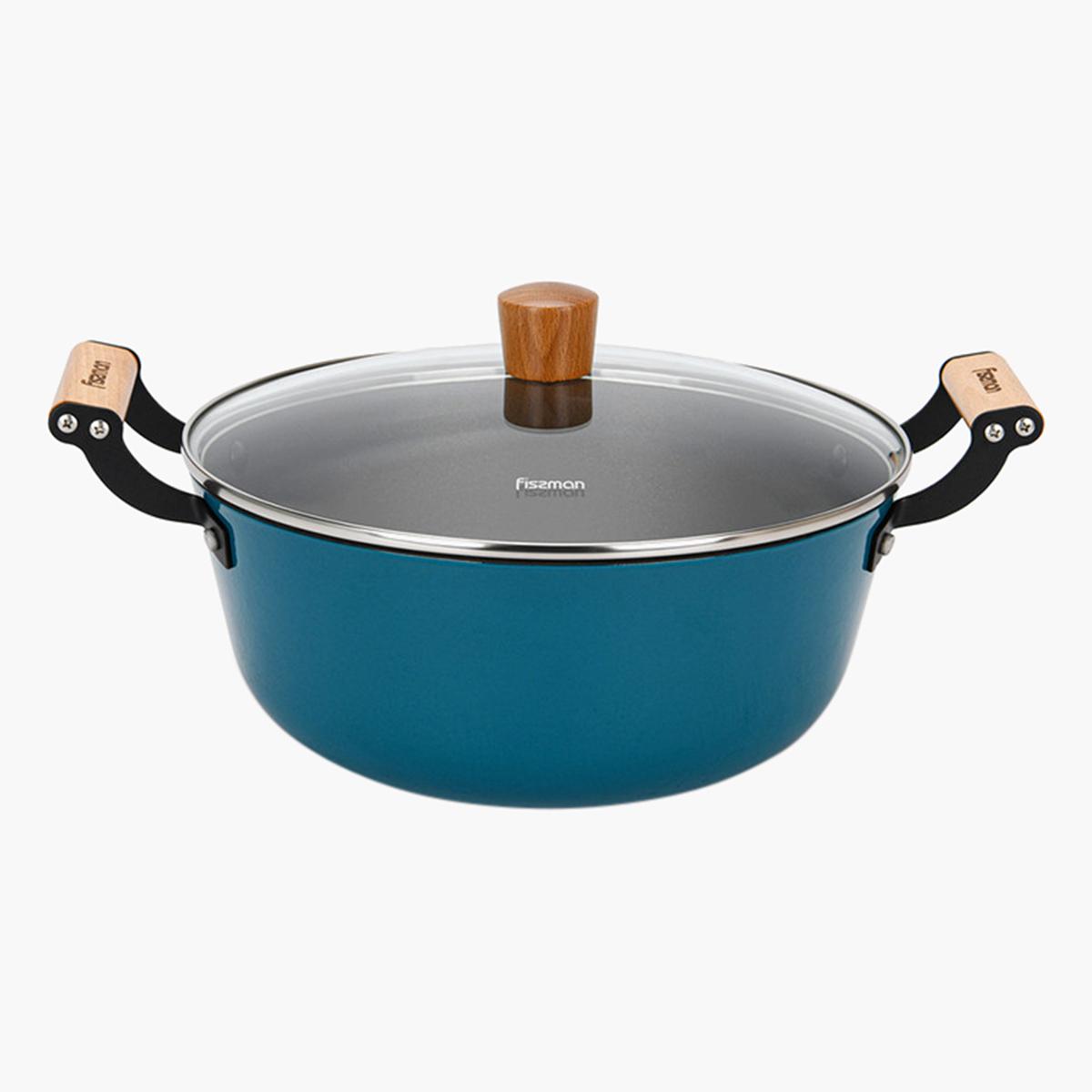 Fissman Seagreen Cast Iron Stockpot with Lid - 6 L