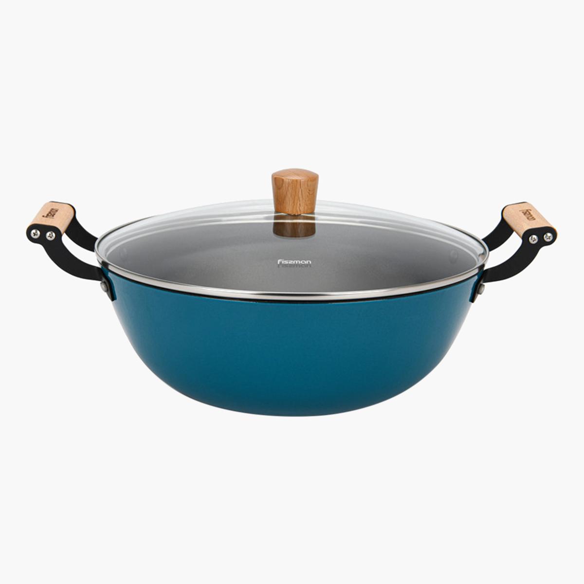 Fissman Seagreen Cast Iron Stockpot with Lid - 8 L