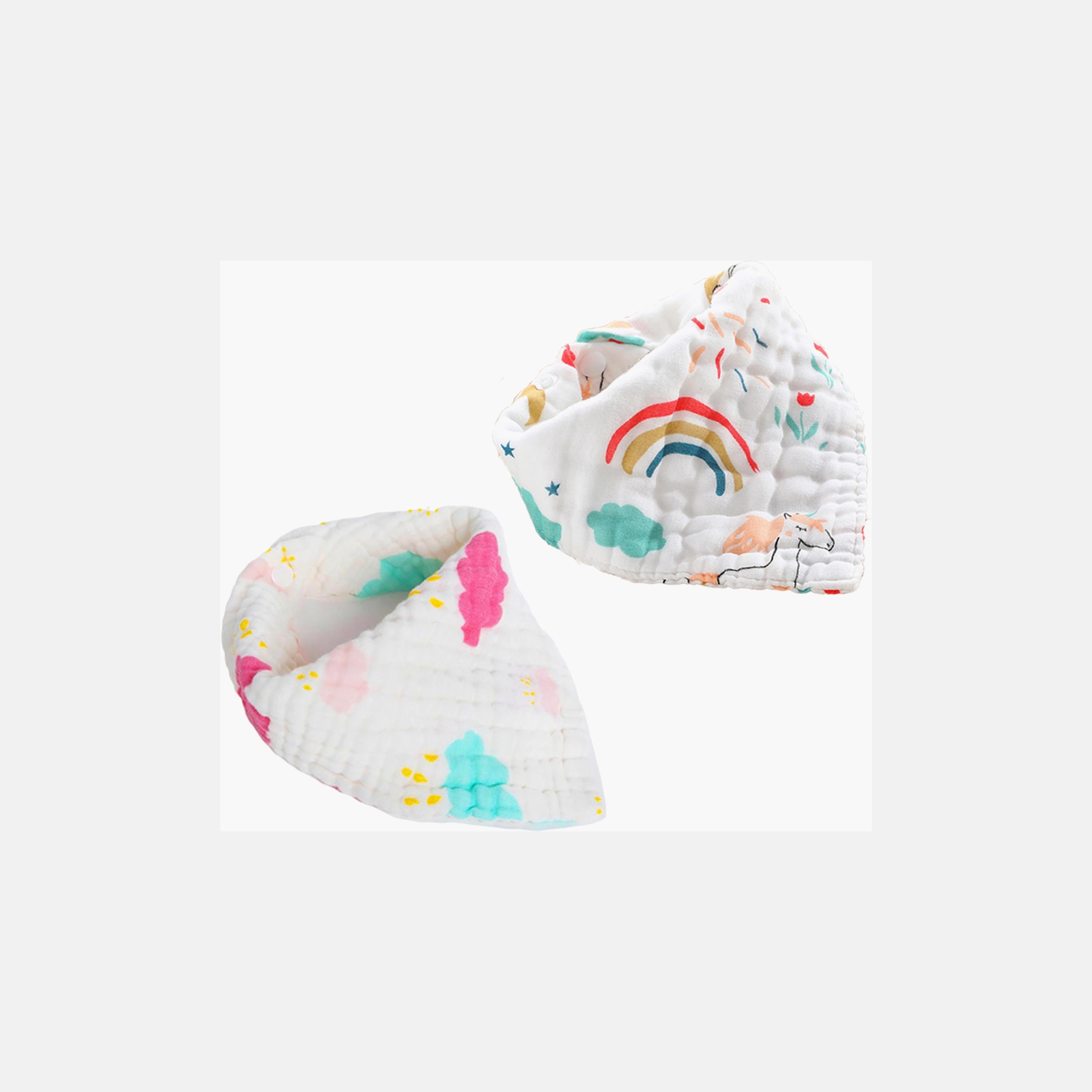 Little Story Printed 2-Piece Bib Set-baby-feeding-bibs-image-1