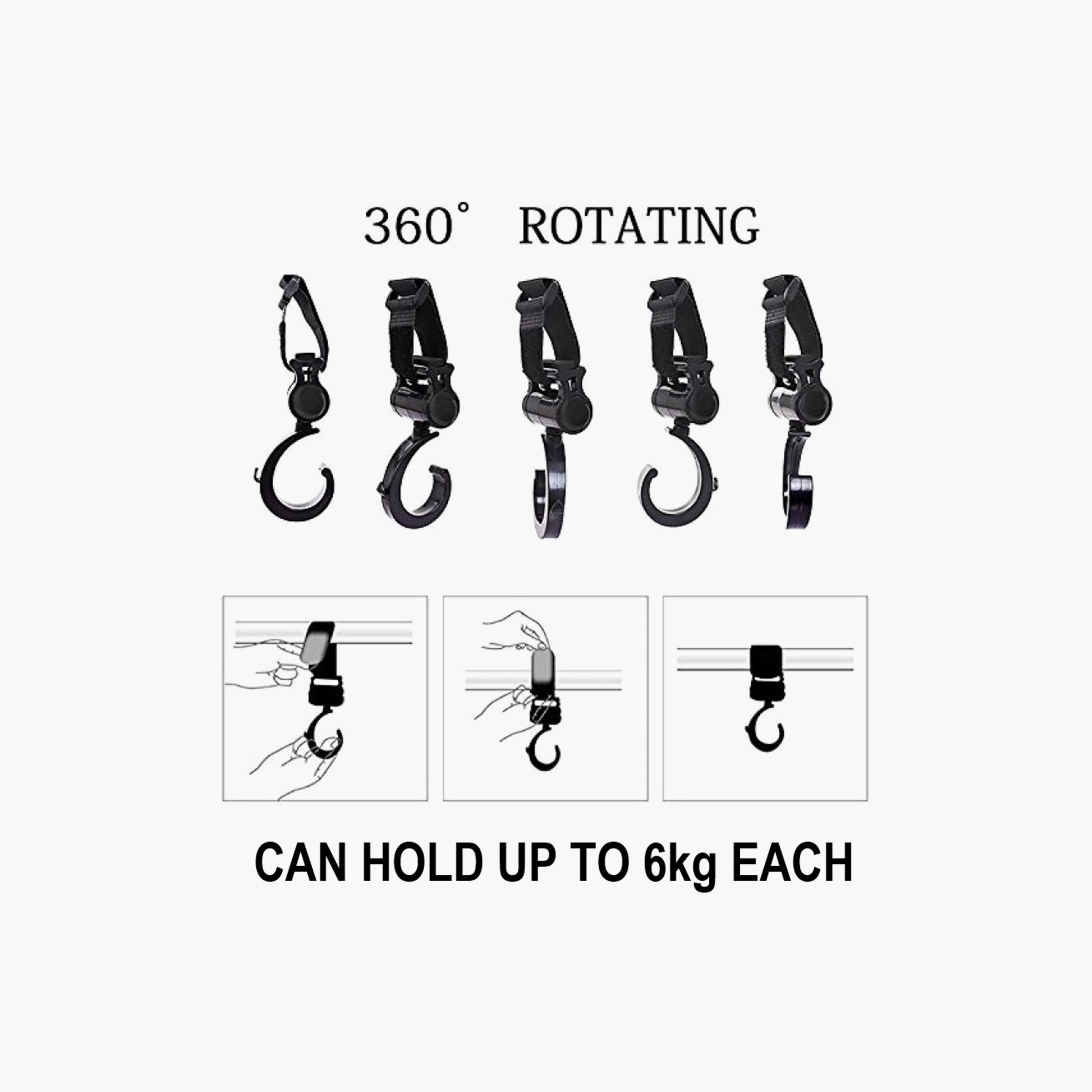 Little Story Rotating Compatible Stroller Hooks-baby-gear-travelaccessories-image-2