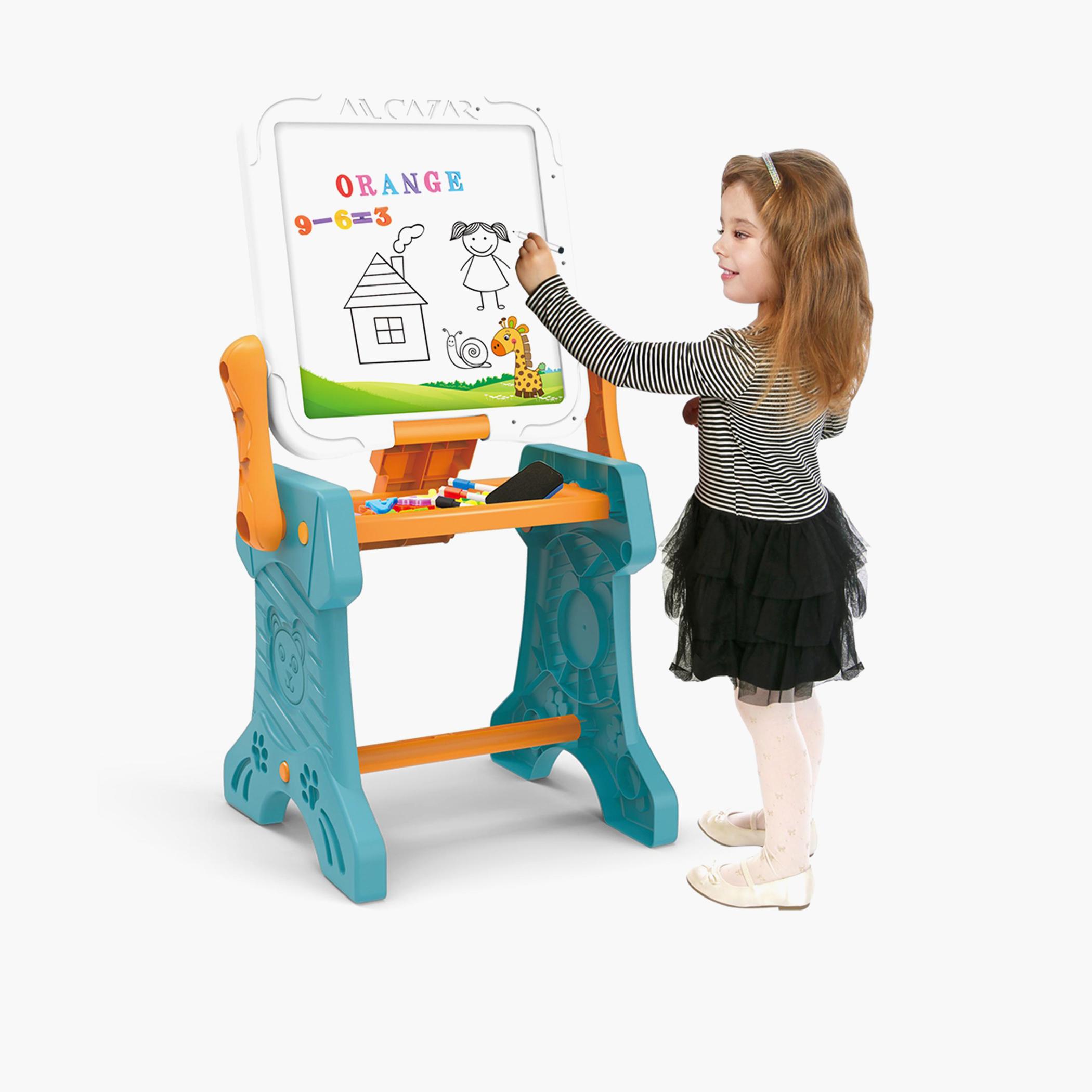 Little Story Double Sided 2-IN-1 Blocks Table and Magnetic Learning Board Set with Chair-toys-buildingblocks-blocks-image-11