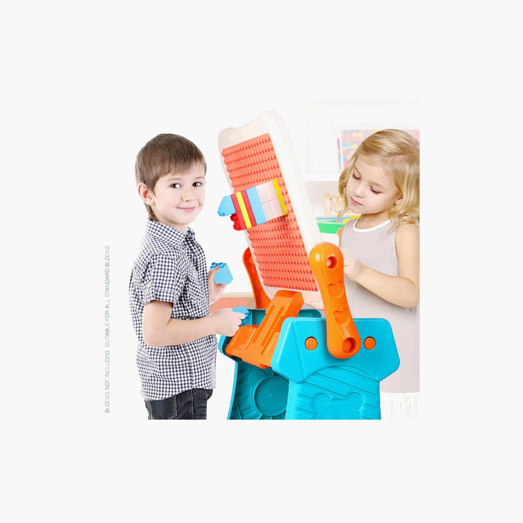 Little Story Double Sided 2-IN-1 Blocks Table and Magnetic Learning Board Set with Chair-toys-buildingblocks-blocks-image-15