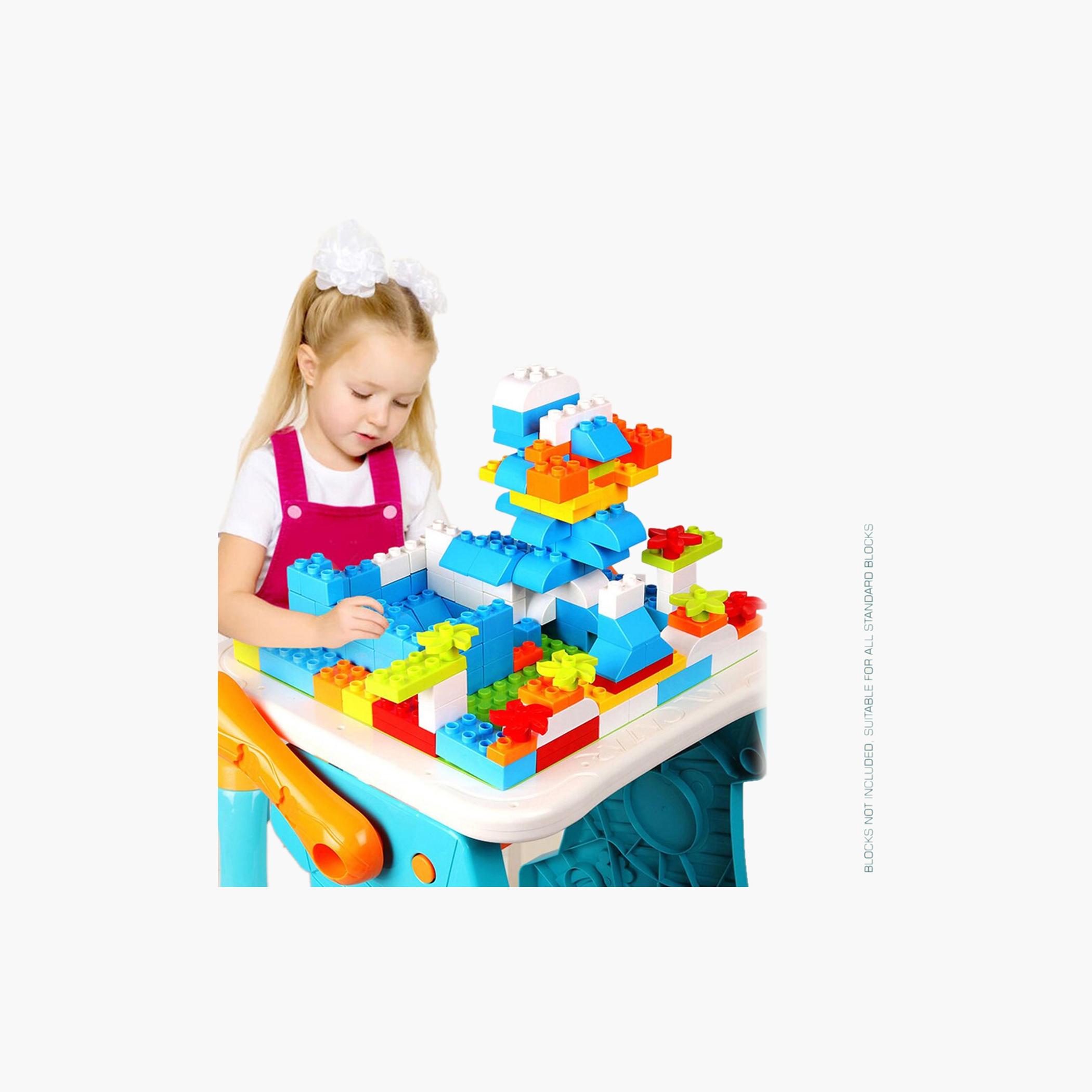 Little Story Double Sided 2-IN-1 Blocks Table and Magnetic Learning Board Set with Chair-toys-buildingblocks-blocks-image-2