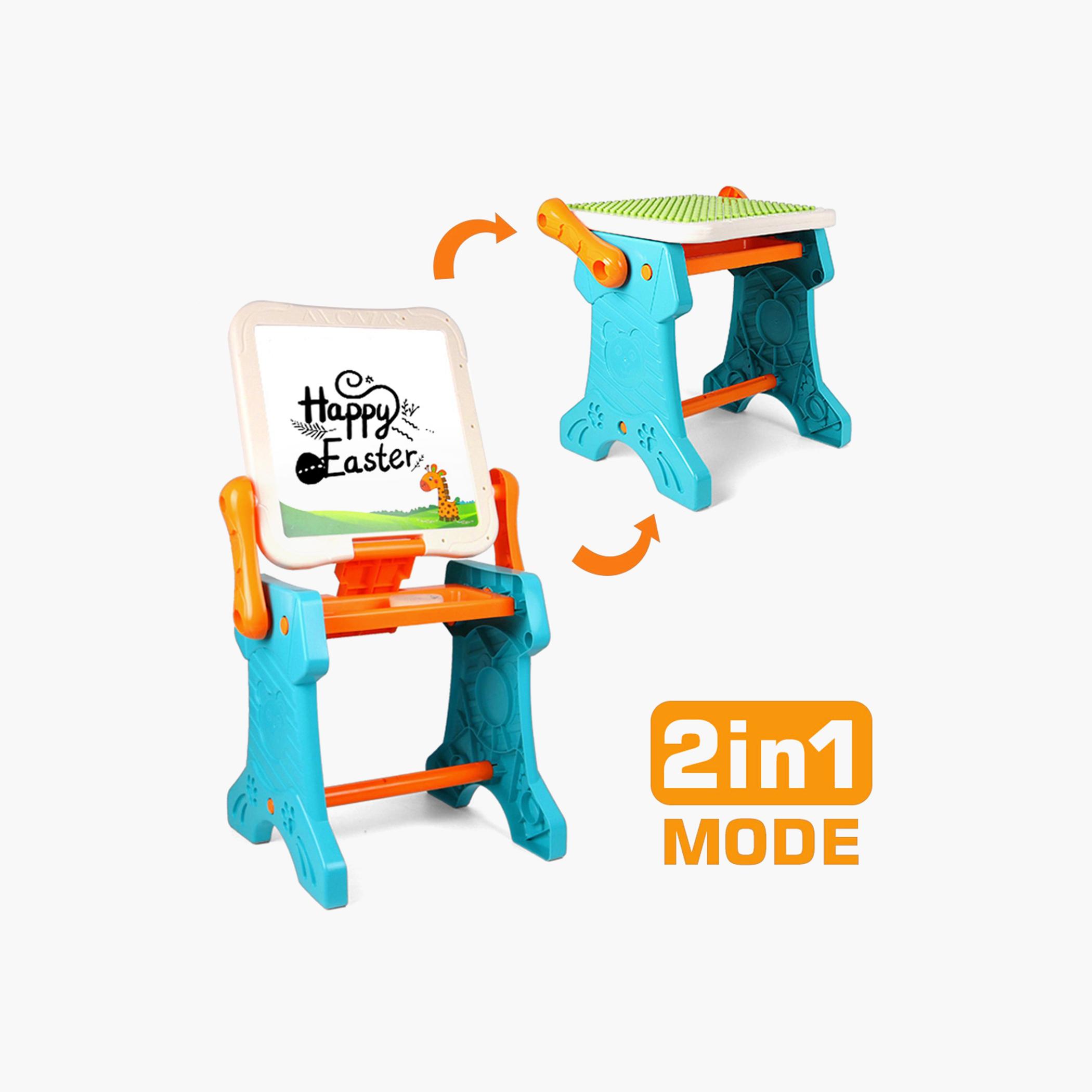 Little Story Double Sided 2-IN-1 Blocks Table and Magnetic Learning Board Set with Chair-toys-buildingblocks-blocks-image-8