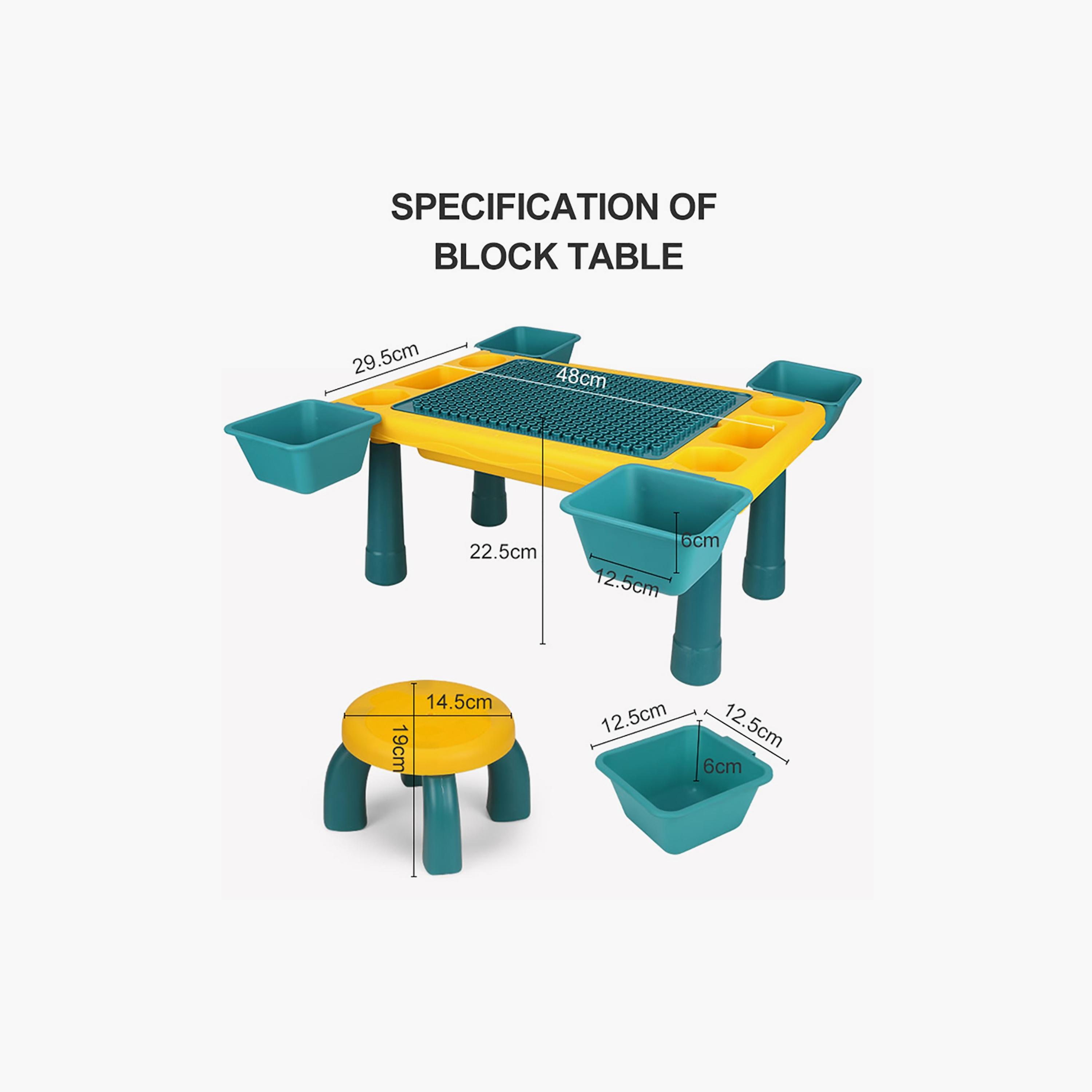 Little Story 4-in-1 Activity and Block Table with Stool-toys-buildingblocks-blocks-image-3