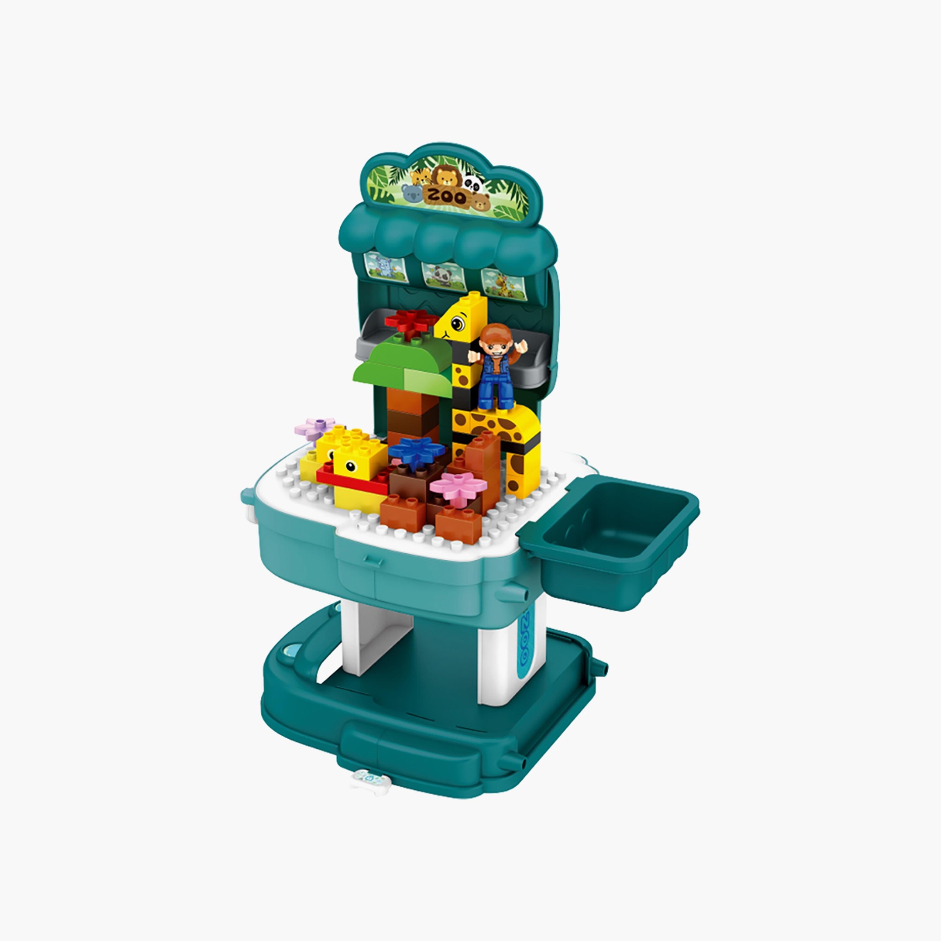 مجموعة لعب زولوجيكال بارك مع مكعبات وشنطة مدرسية 200 قطعة من ليتل ستوري-toys-buildingblocks-blocks-image-1