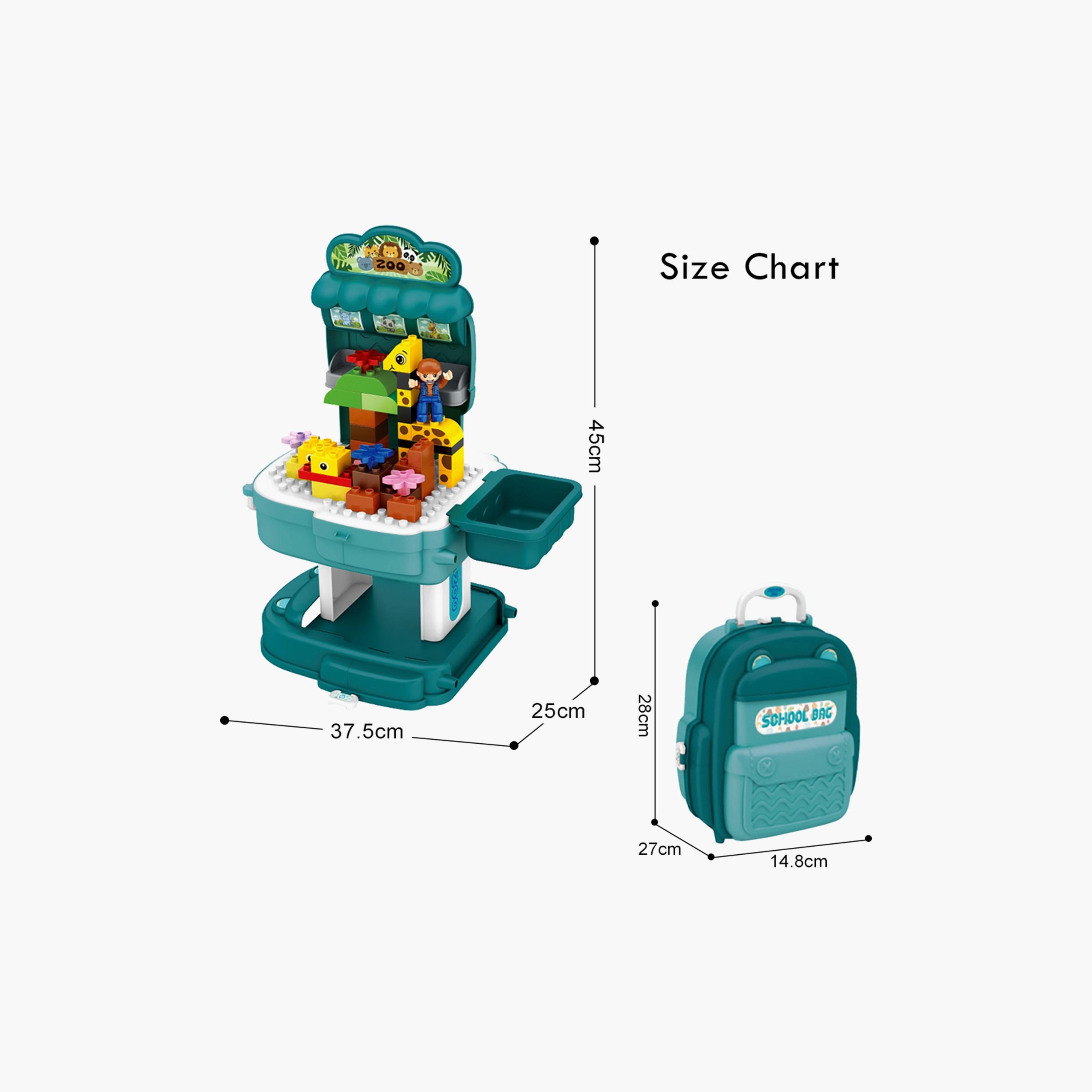 مجموعة لعب زولوجيكال بارك مع مكعبات وشنطة مدرسية 200 قطعة من ليتل ستوري-toys-buildingblocks-blocks-image-5