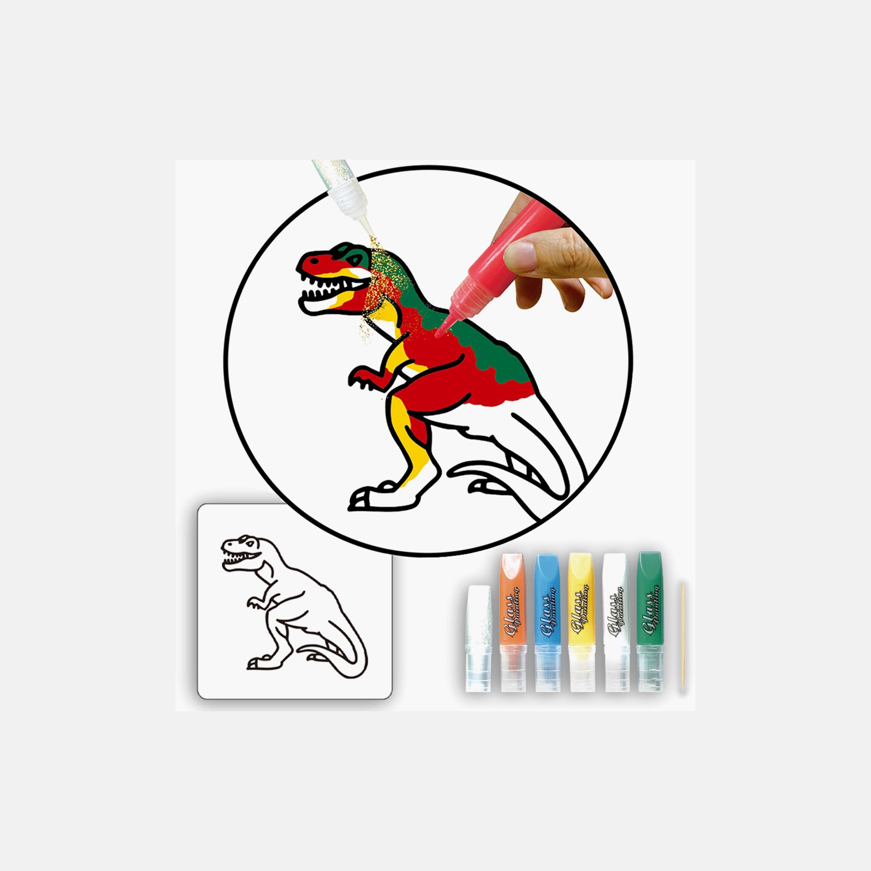 Little Story Dinosaur DIY Kids Art and Craft 3D Painting Set-school-artsandcrafts-image-1