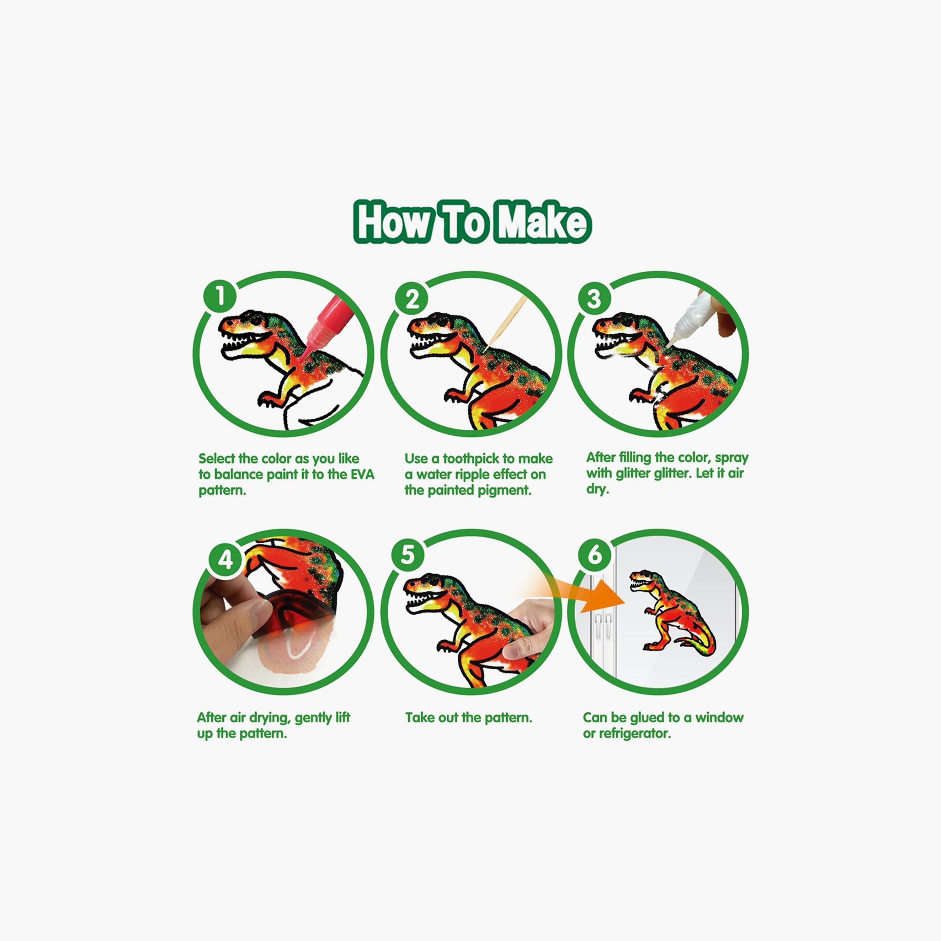 Little Story Dinosaur DIY Kids Art and Craft 3D Painting Set-school-artsandcrafts-image-2
