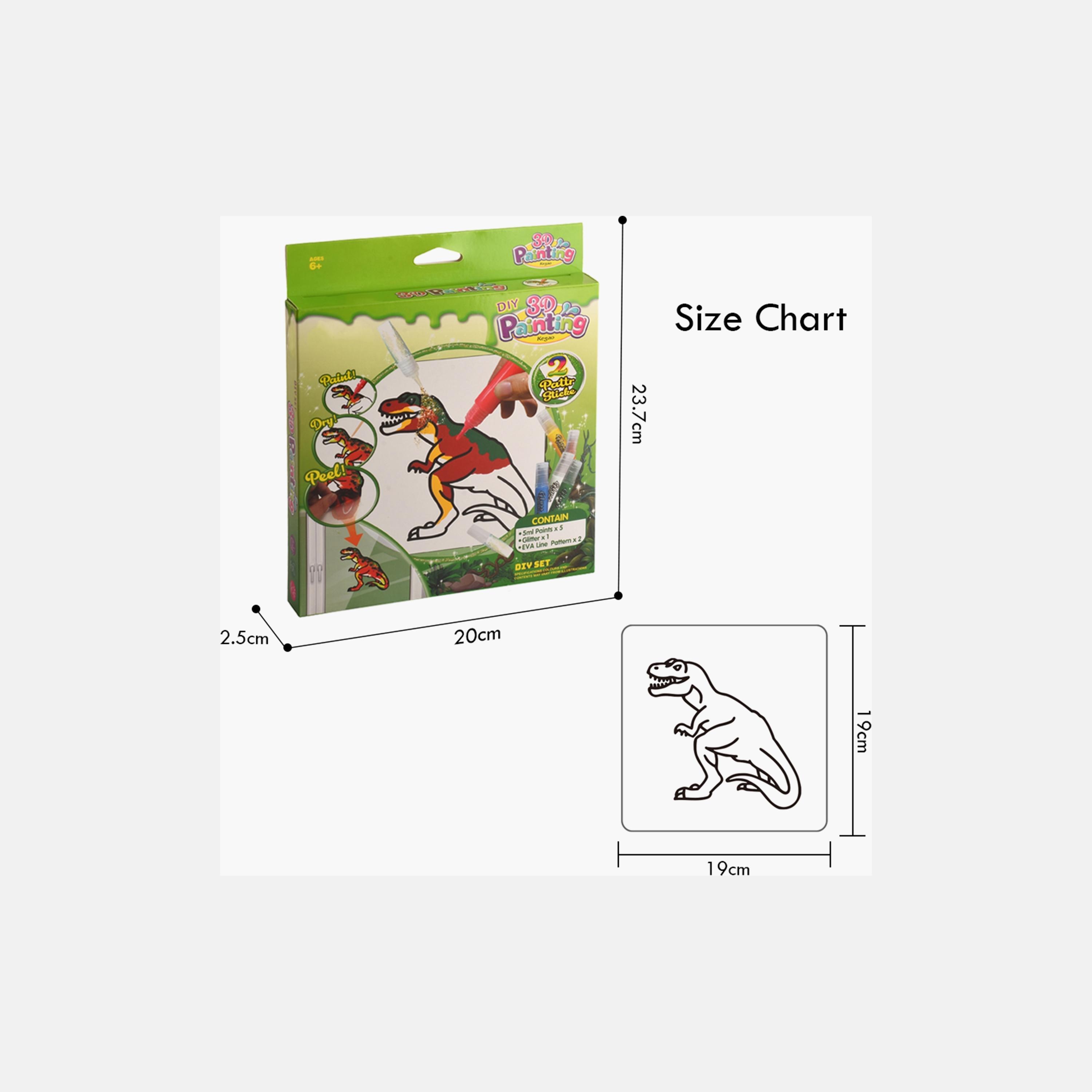 Little Story Dinosaur DIY Kids Art and Craft 3D Painting Set-school-artsandcrafts-image-5