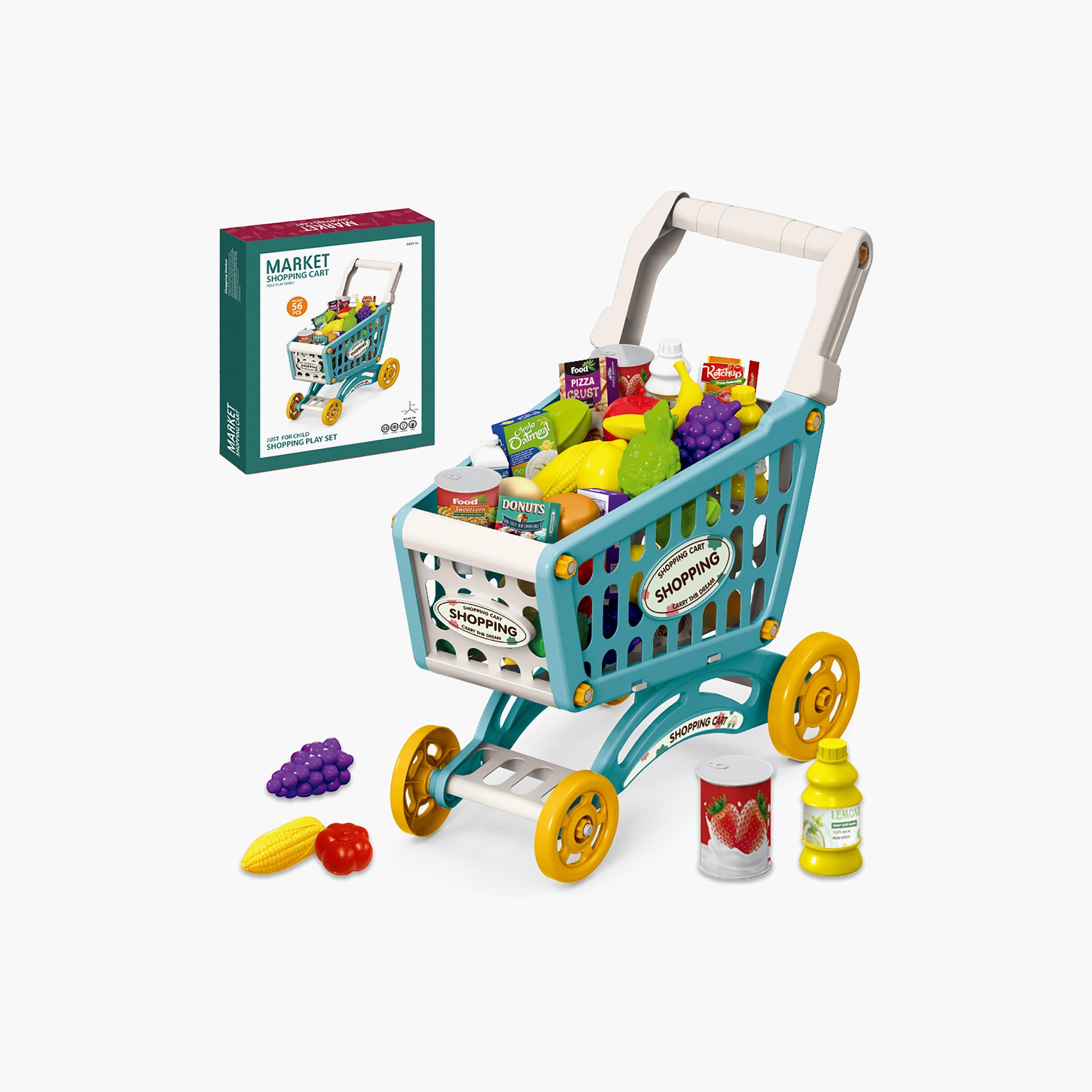 مجموعة لعب رول بلاي ماركت شوبينج كارت من 56 قطعة من ليتل ستوري-toys-roleplay-supermarketandshoppingsets-image-1