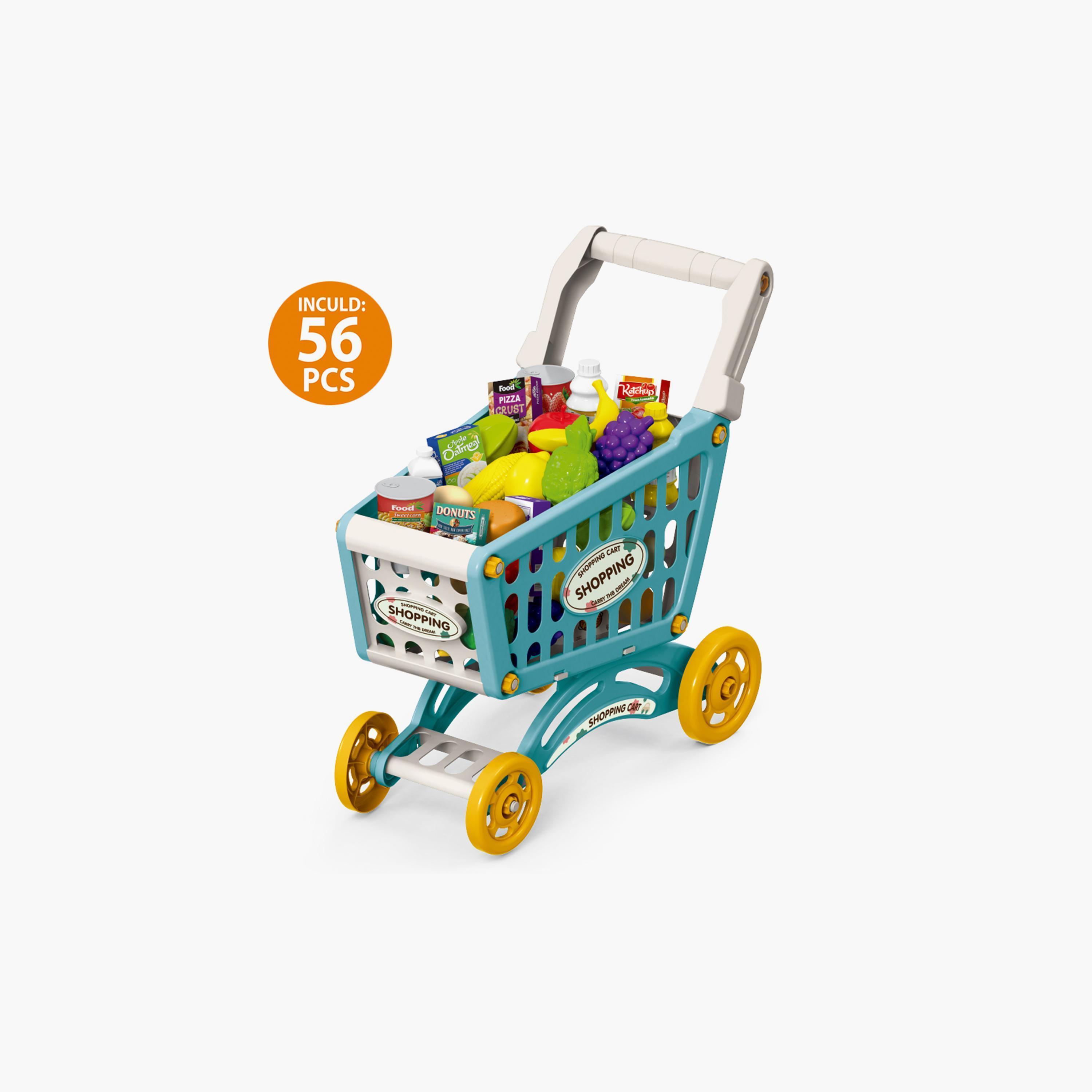 مجموعة لعب رول بلاي ماركت شوبينج كارت من 56 قطعة من ليتل ستوري-toys-roleplay-supermarketandshoppingsets-image-2