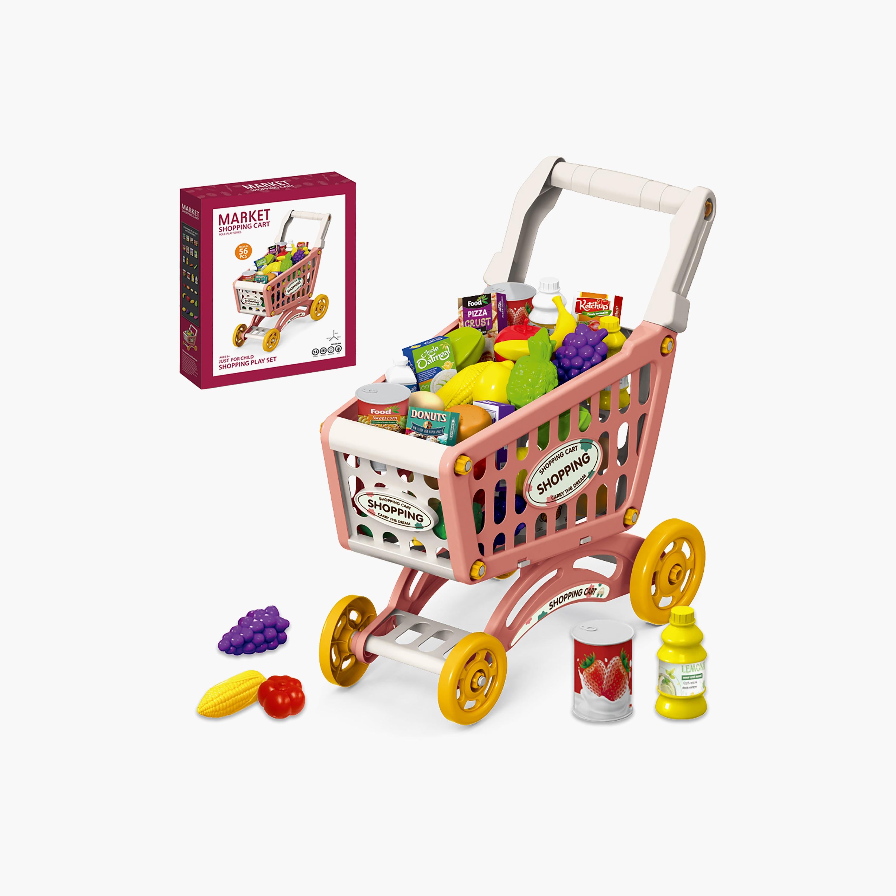 مجموعة لعب رول بلاي ماركت شوبينج كارت من 56 قطعة من ليتل ستوري-toys-roleplay-supermarketandshoppingsets-image-1