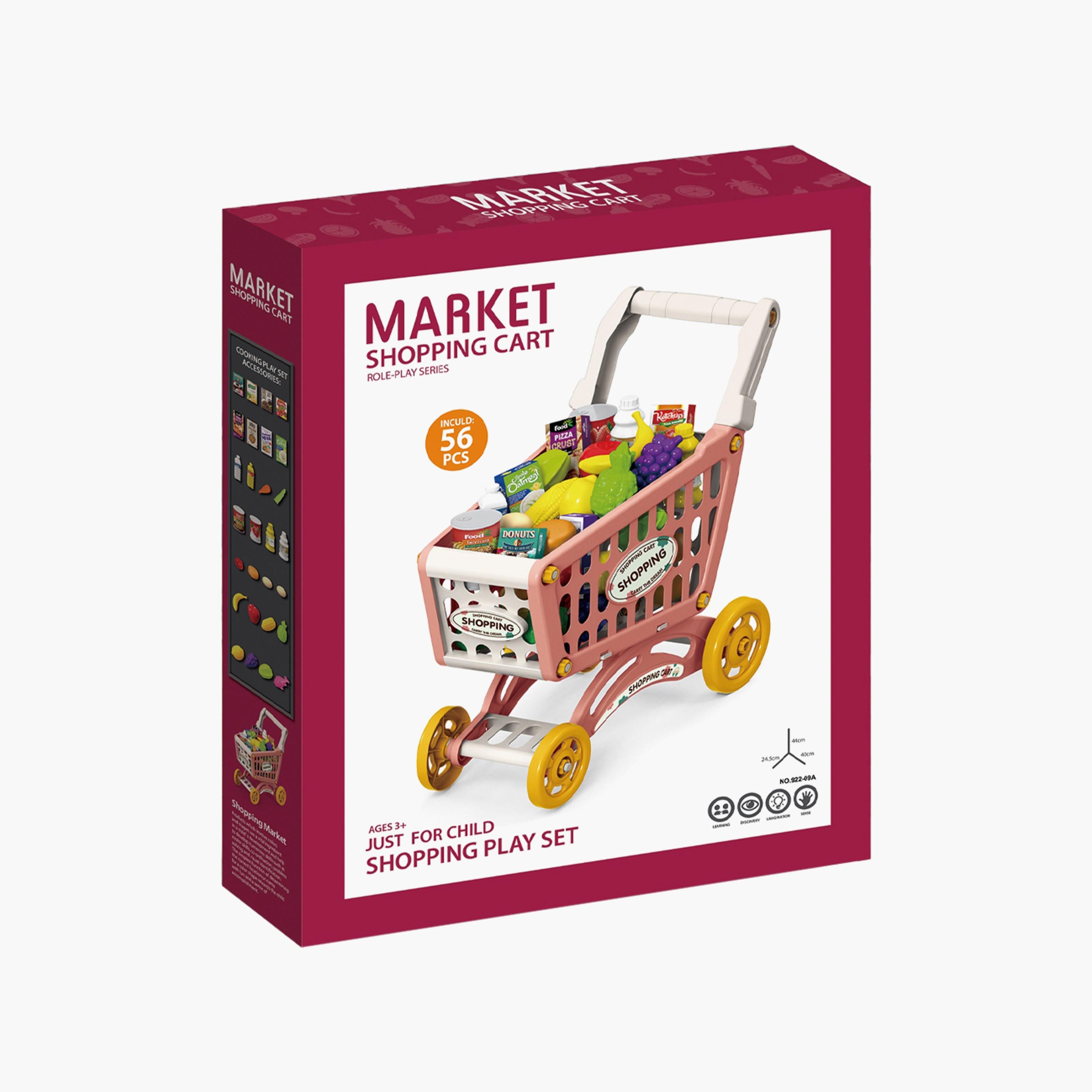 مجموعة لعب رول بلاي ماركت شوبينج كارت من 56 قطعة من ليتل ستوري-toys-roleplay-supermarketandshoppingsets-image-2