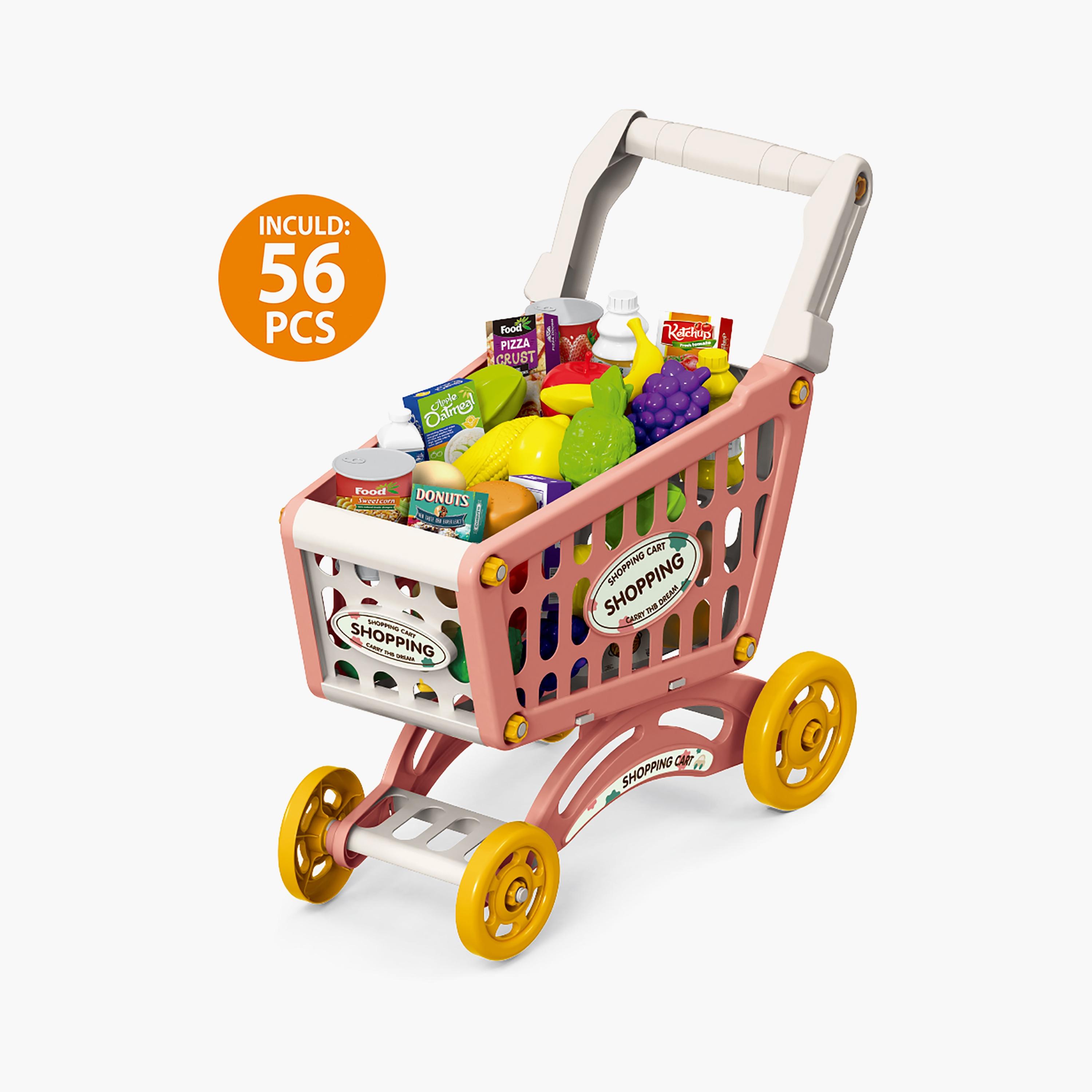 مجموعة لعب رول بلاي ماركت شوبينج كارت من 56 قطعة من ليتل ستوري-toys-roleplay-supermarketandshoppingsets-image-3