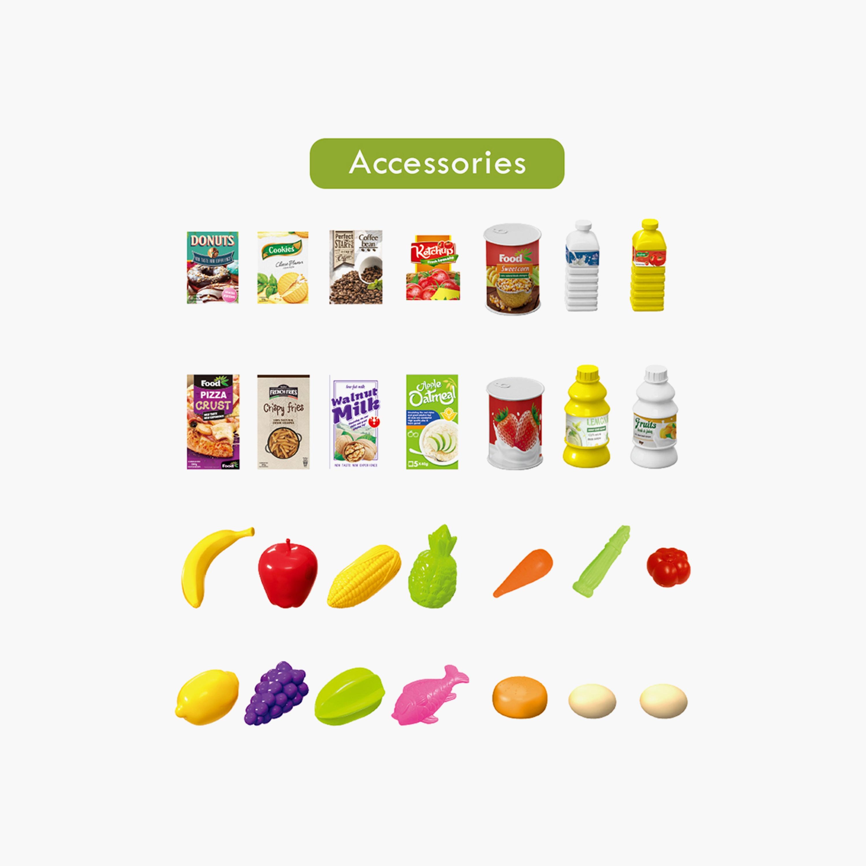 مجموعة لعب رول بلاي ماركت شوبينج كارت من 56 قطعة من ليتل ستوري-toys-roleplay-supermarketandshoppingsets-image-4