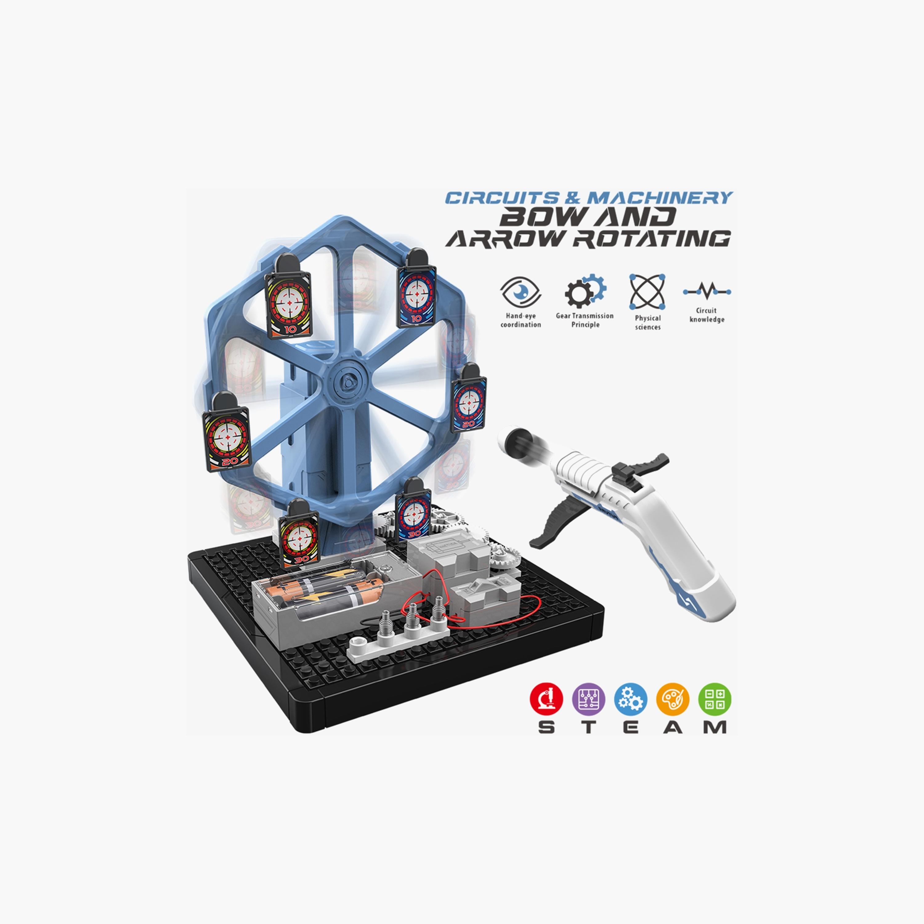 Little Story 66-Piece DIY Electrical Rotating Bow and Arrow Shooting Range-toys-educational-stemtoys-image-2