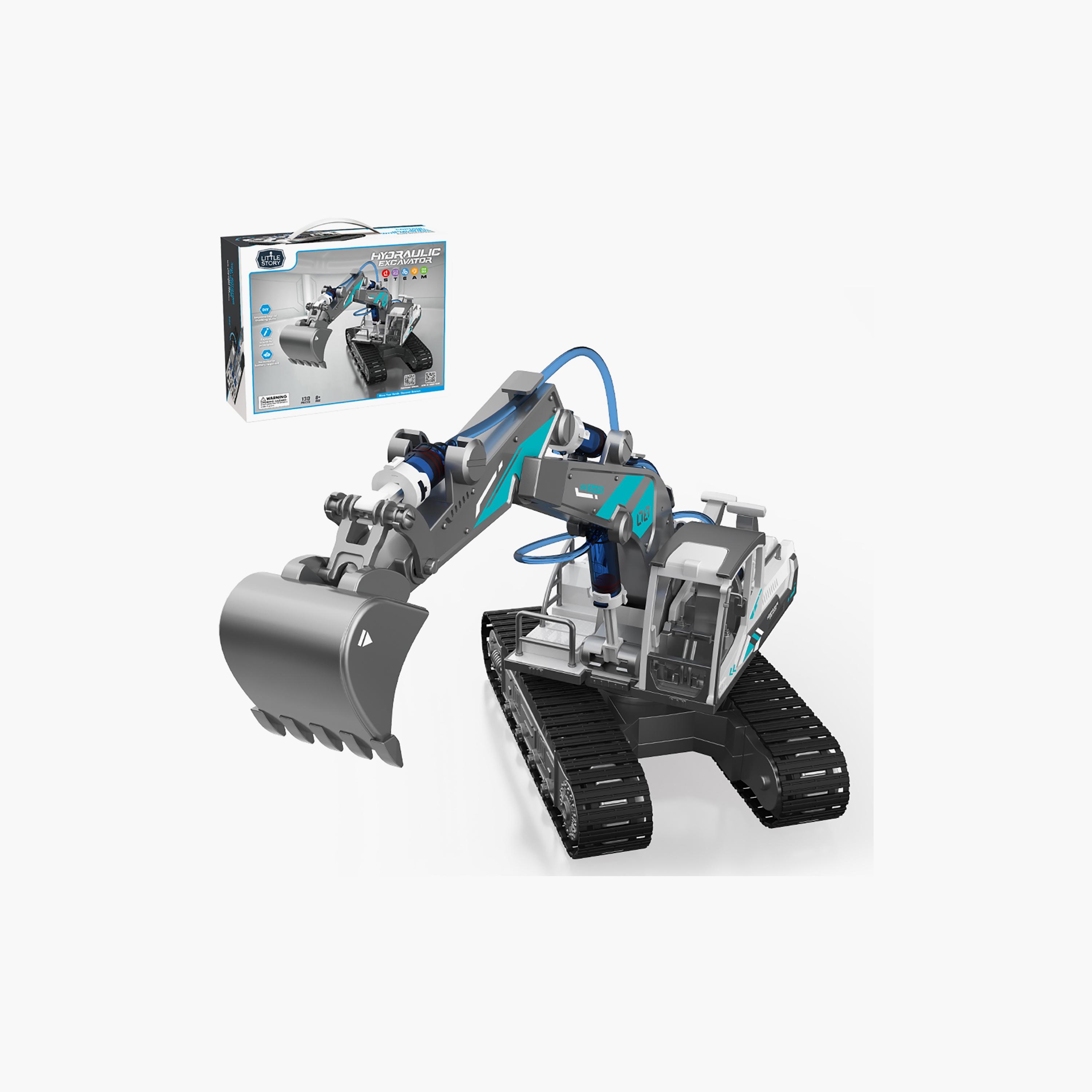 Little Story 130-Piece 3-IN-1 DIY Hydraulic Excavator Playset-toys-educational-stemtoys-image-1