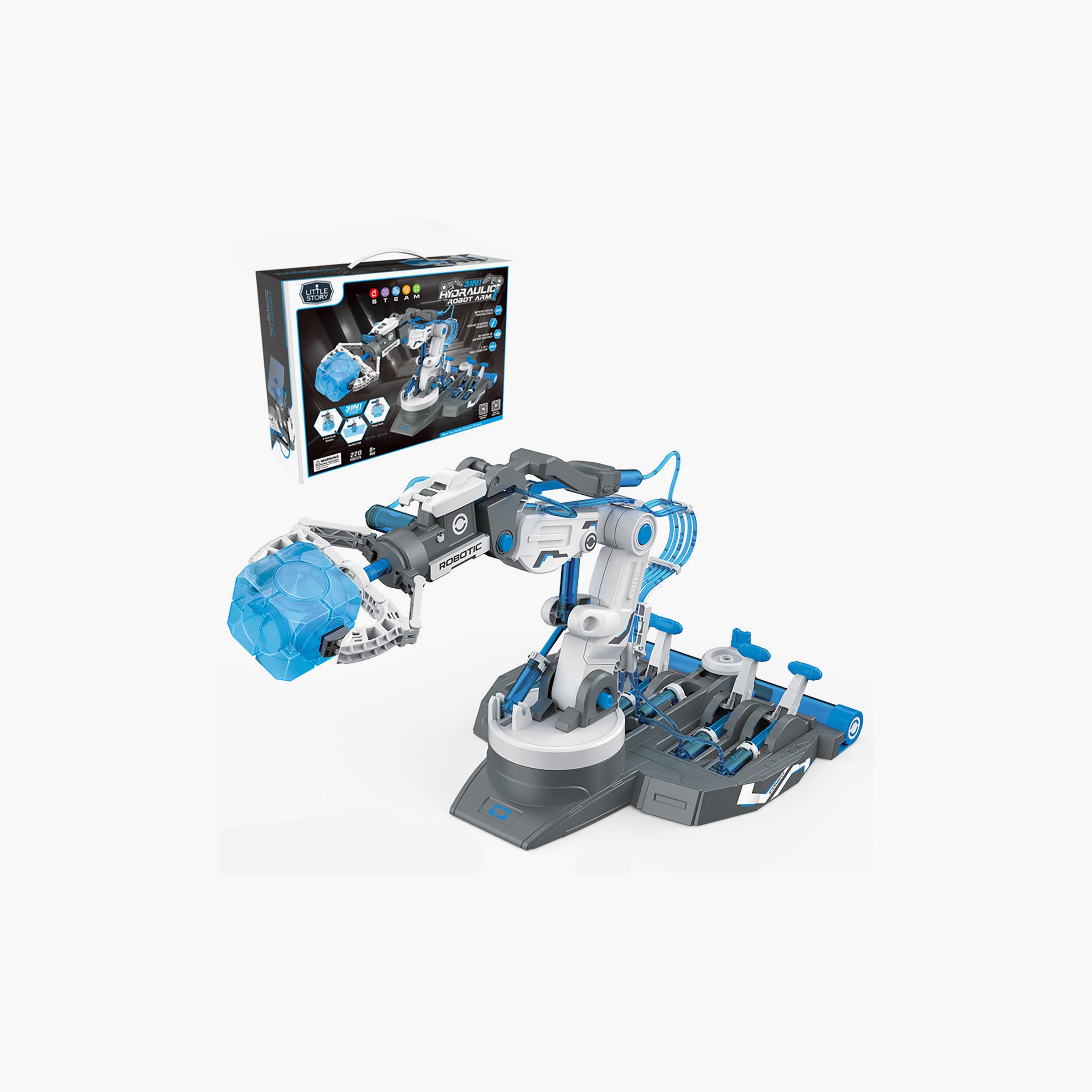 مجموعة لعب ذراع روبوت هيدروليكي 220 قطعة 3 في 1 اصنعها بنفسك من ليتل ستوري-toys-educational-stemtoys-image-1